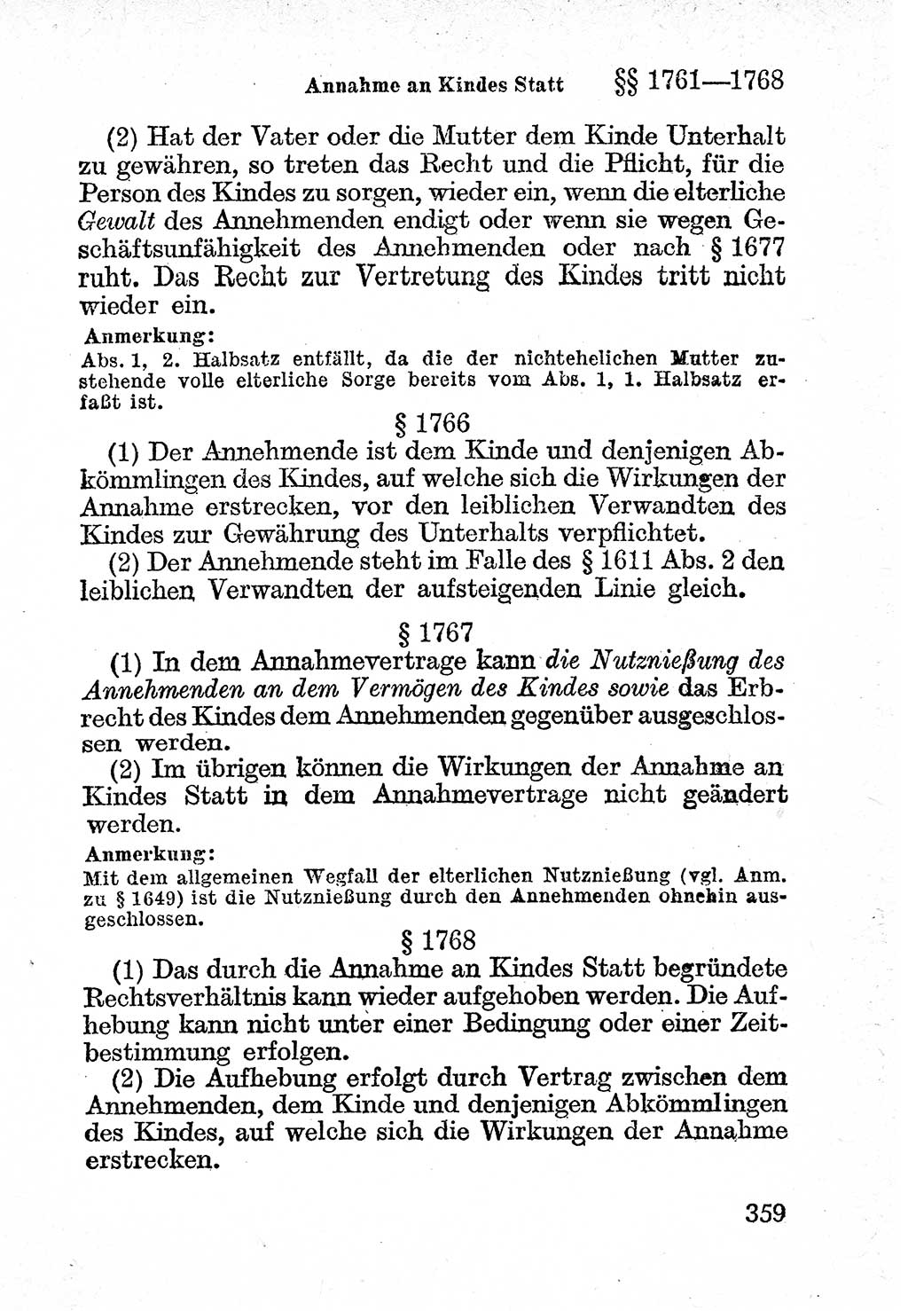 Bürgerliches Gesetzbuch (BGB) nebst wichtigen Nebengesetzen [Deutsche Demokratische Republik (DDR)] 1956, Seite 359 (BGB Nebenges. DDR 1956, S. 359)