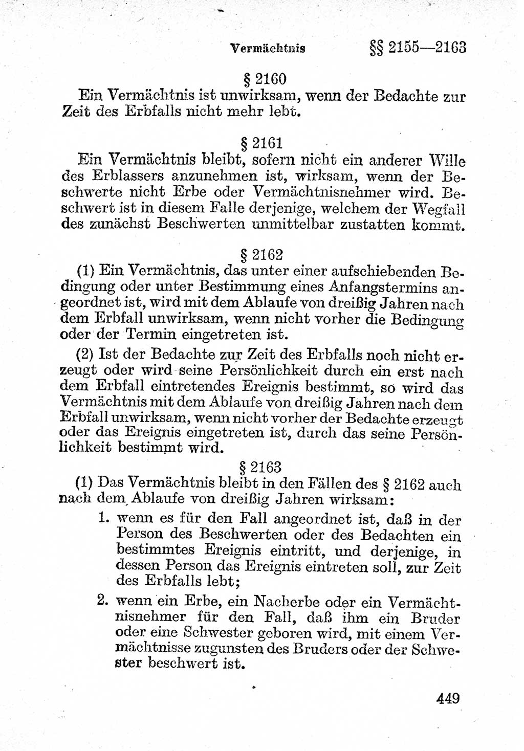 Bürgerliches Gesetzbuch (BGB) nebst wichtigen Nebengesetzen [Deutsche Demokratische Republik (DDR)] 1956, Seite 449 (BGB Nebenges. DDR 1956, S. 449)
