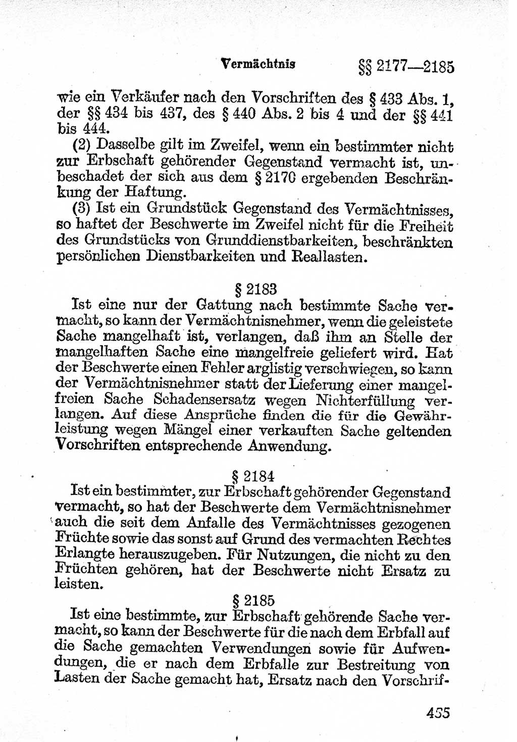 Bürgerliches Gesetzbuch (BGB) nebst wichtigen Nebengesetzen [Deutsche Demokratische Republik (DDR)] 1956, Seite 455 (BGB Nebenges. DDR 1956, S. 455)