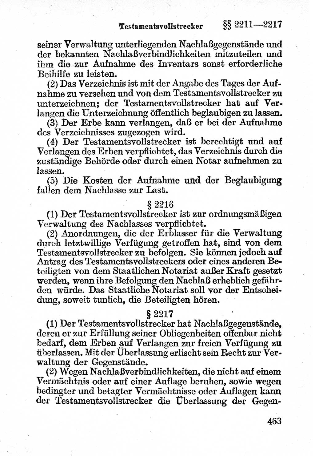 Bürgerliches Gesetzbuch (BGB) nebst wichtigen Nebengesetzen [Deutsche Demokratische Republik (DDR)] 1956, Seite 463 (BGB Nebenges. DDR 1956, S. 463)