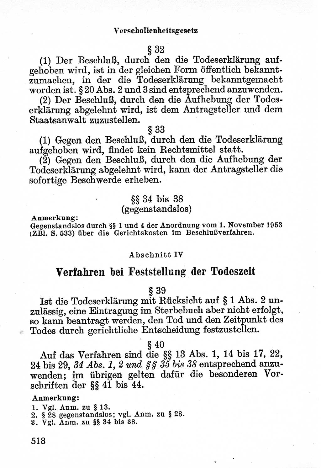 Bürgerliches Gesetzbuch (BGB) nebst wichtigen Nebengesetzen [Deutsche Demokratische Republik (DDR)] 1956, Seite 518 (BGB Nebenges. DDR 1956, S. 518)