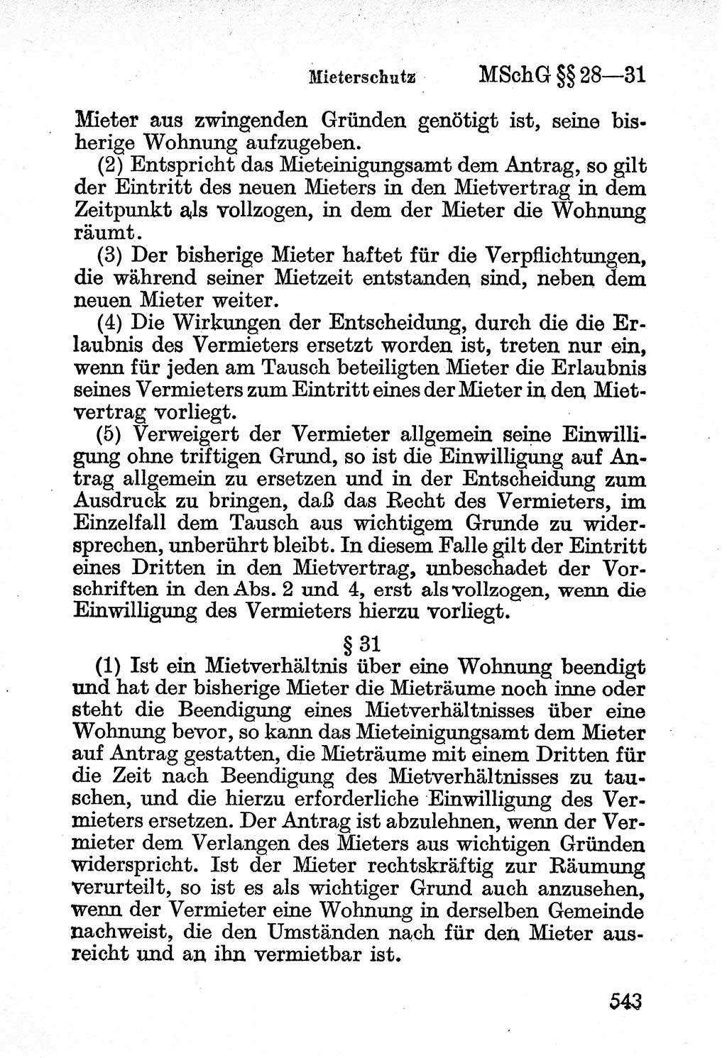 Bürgerliches Gesetzbuch (BGB) nebst wichtigen Nebengesetzen [Deutsche Demokratische Republik (DDR)] 1956, Seite 543 (BGB Nebenges. DDR 1956, S. 543)