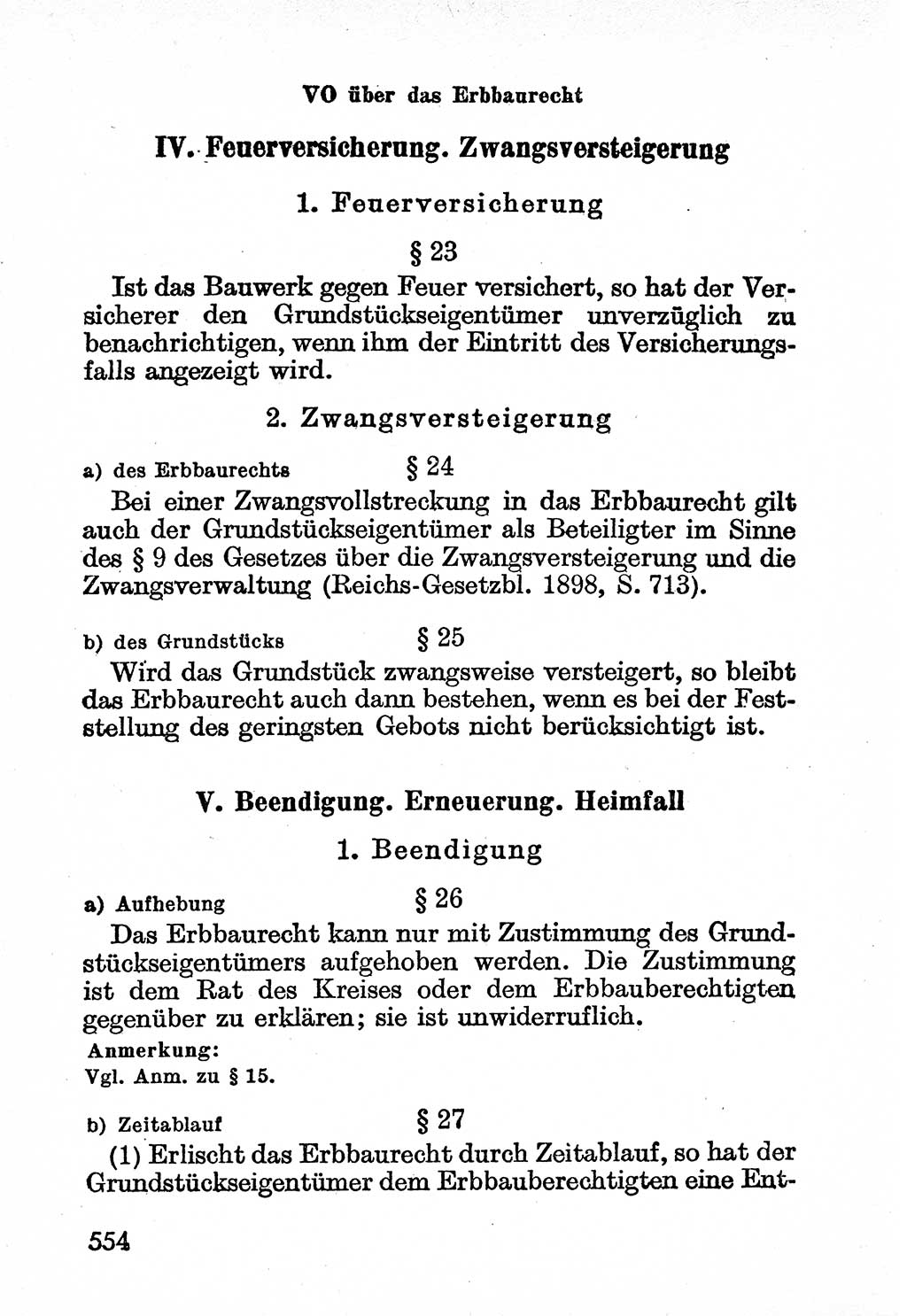 Bürgerliches Gesetzbuch (BGB) nebst wichtigen Nebengesetzen [Deutsche Demokratische Republik (DDR)] 1956, Seite 554 (BGB Nebenges. DDR 1956, S. 554)