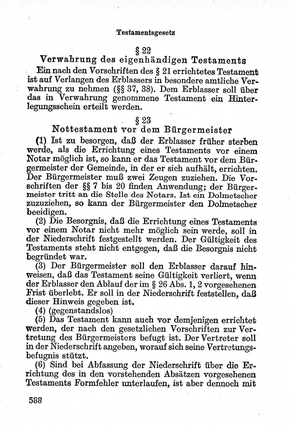 Bürgerliches Gesetzbuch (BGB) nebst wichtigen Nebengesetzen [Deutsche Demokratische Republik (DDR)] 1956, Seite 588 (BGB Nebenges. DDR 1956, S. 588)