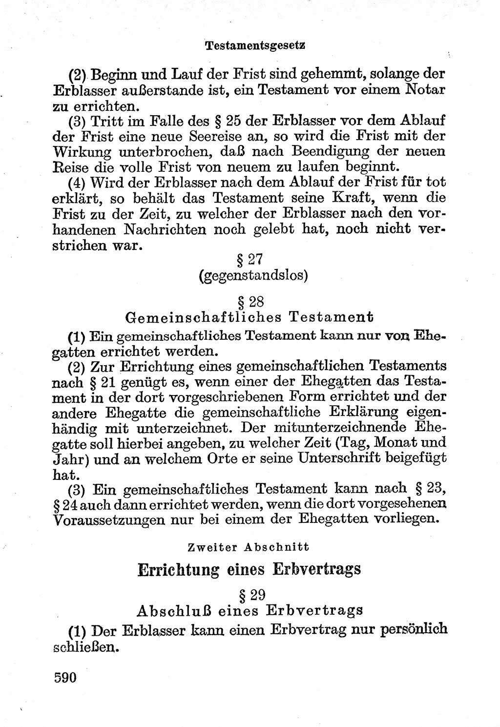 Bürgerliches Gesetzbuch (BGB) nebst wichtigen Nebengesetzen [Deutsche Demokratische Republik (DDR)] 1956, Seite 590 (BGB Nebenges. DDR 1956, S. 590)