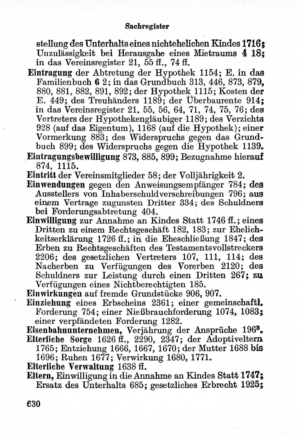 Bürgerliches Gesetzbuch (BGB) nebst wichtigen Nebengesetzen [Deutsche Demokratische Republik (DDR)] 1956, Seite 630 (BGB Nebenges. DDR 1956, S. 630)