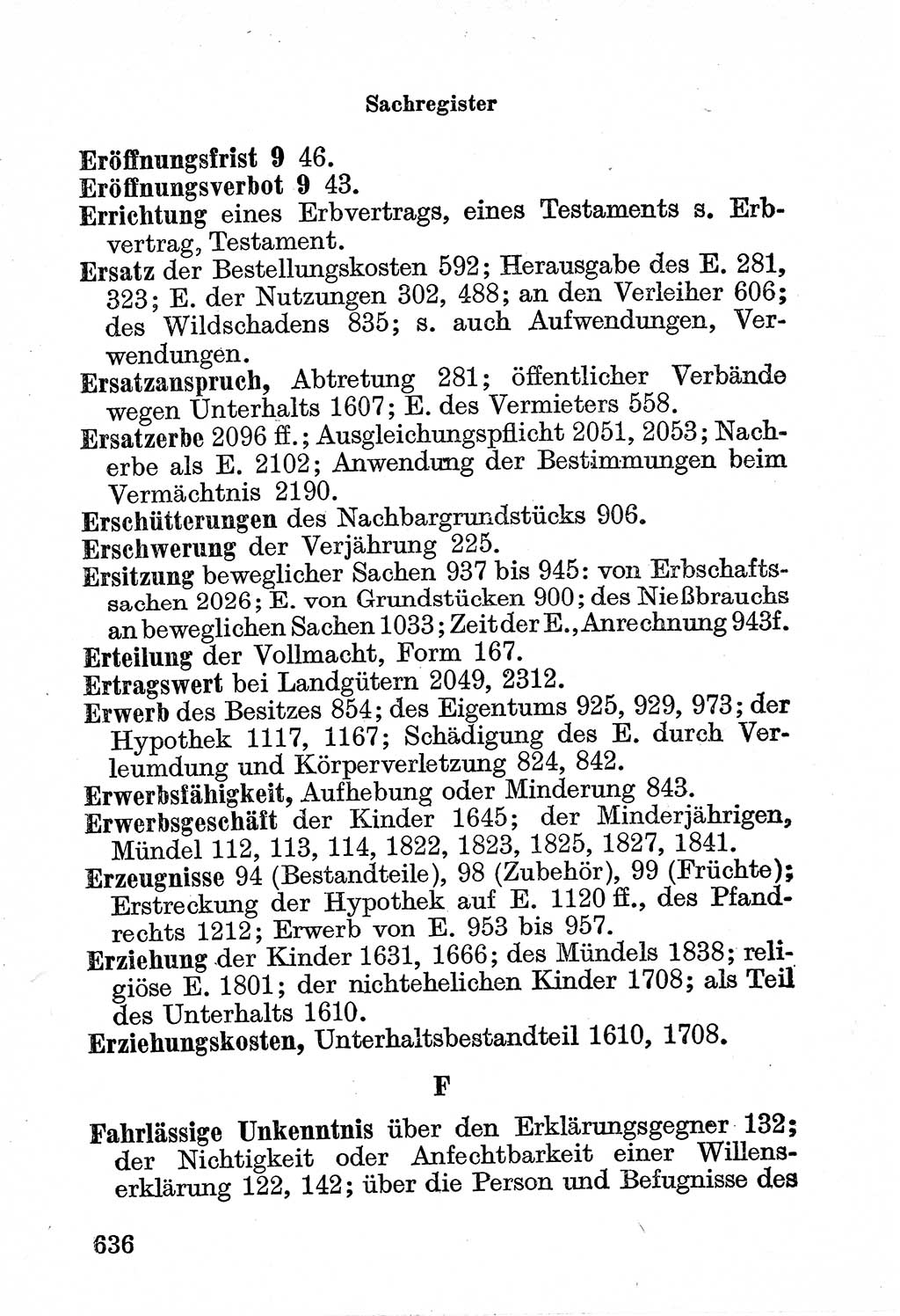 Bürgerliches Gesetzbuch (BGB) nebst wichtigen Nebengesetzen [Deutsche Demokratische Republik (DDR)] 1956, Seite 636 (BGB Nebenges. DDR 1956, S. 636)