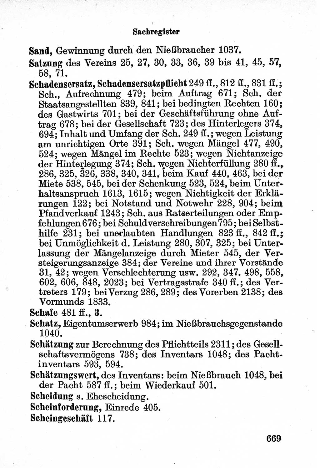 Bürgerliches Gesetzbuch (BGB) nebst wichtigen Nebengesetzen [Deutsche Demokratische Republik (DDR)] 1956, Seite 669 (BGB Nebenges. DDR 1956, S. 669)