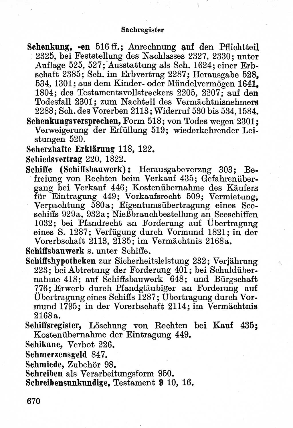 Bürgerliches Gesetzbuch (BGB) nebst wichtigen Nebengesetzen [Deutsche Demokratische Republik (DDR)] 1956, Seite 670 (BGB Nebenges. DDR 1956, S. 670)