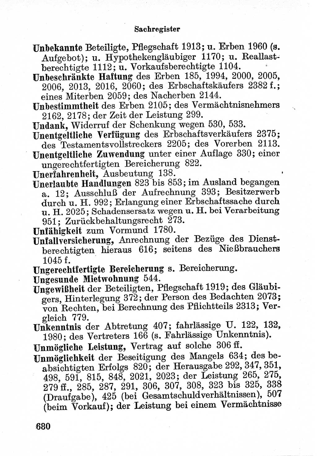 Bürgerliches Gesetzbuch (BGB) nebst wichtigen Nebengesetzen [Deutsche Demokratische Republik (DDR)] 1956, Seite 680 (BGB Nebenges. DDR 1956, S. 680)