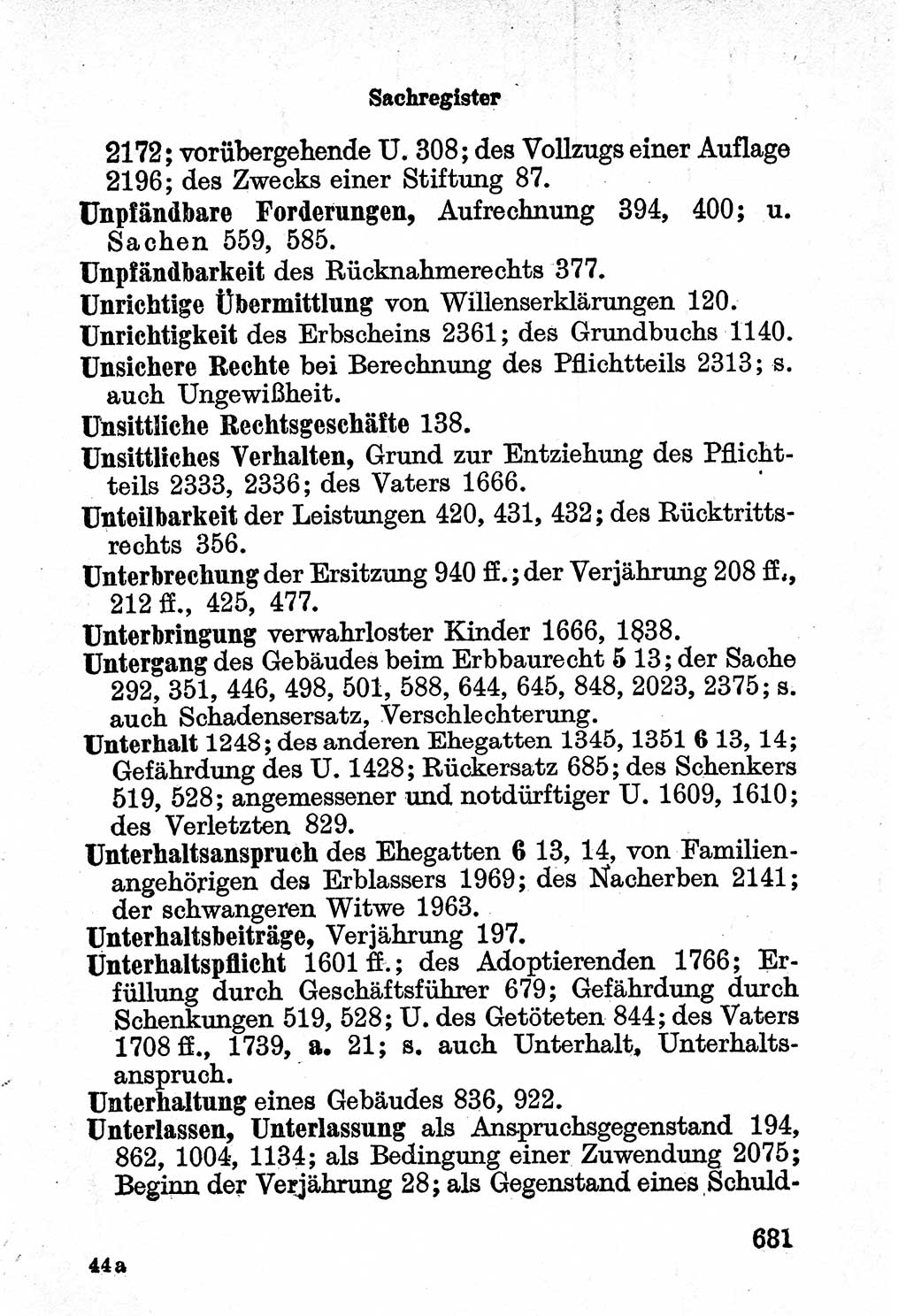 Bürgerliches Gesetzbuch (BGB) nebst wichtigen Nebengesetzen [Deutsche Demokratische Republik (DDR)] 1956, Seite 681 (BGB Nebenges. DDR 1956, S. 681)