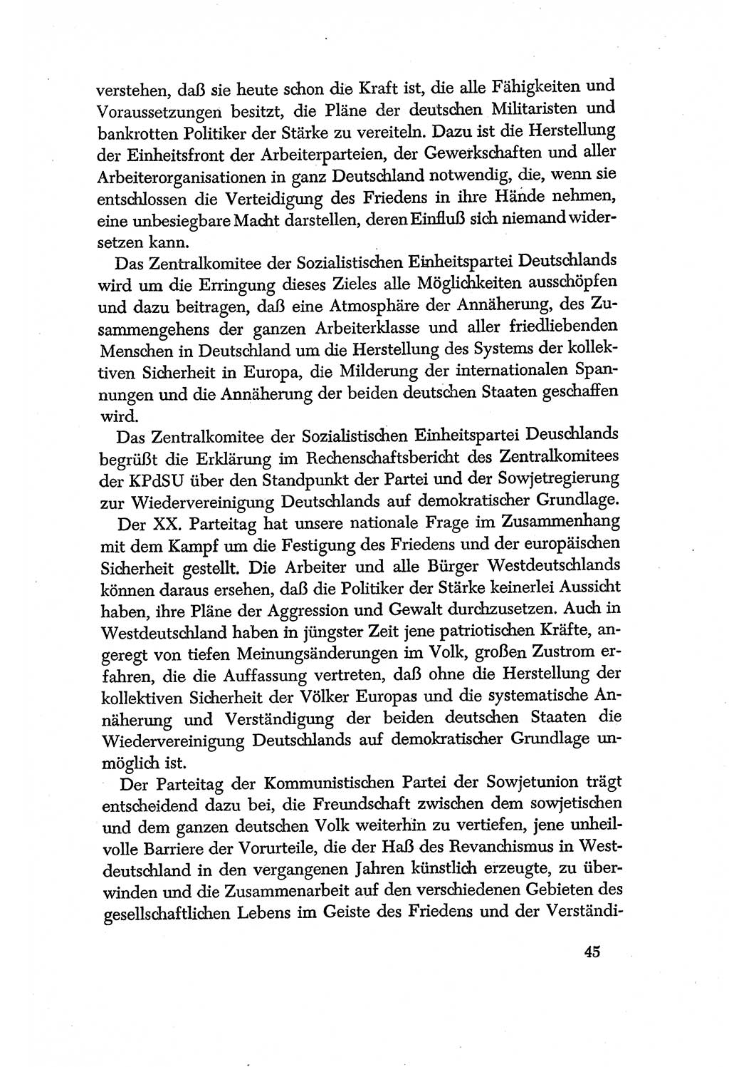 Dokumente der Sozialistischen Einheitspartei Deutschlands (SED) [Deutsche Demokratische Republik (DDR)] 1956-1957, Seite 45 (Dok. SED DDR 1956-1957, S. 45)