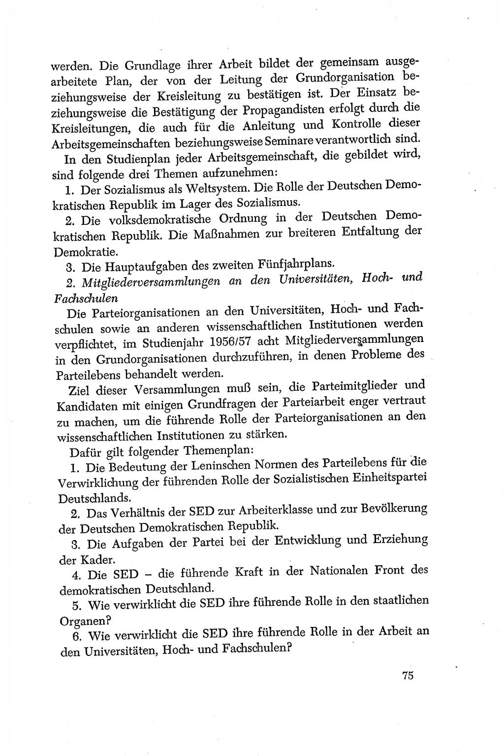 Dokumente der Sozialistischen Einheitspartei Deutschlands (SED) [Deutsche Demokratische Republik (DDR)] 1956-1957, Seite 75 (Dok. SED DDR 1956-1957, S. 75)