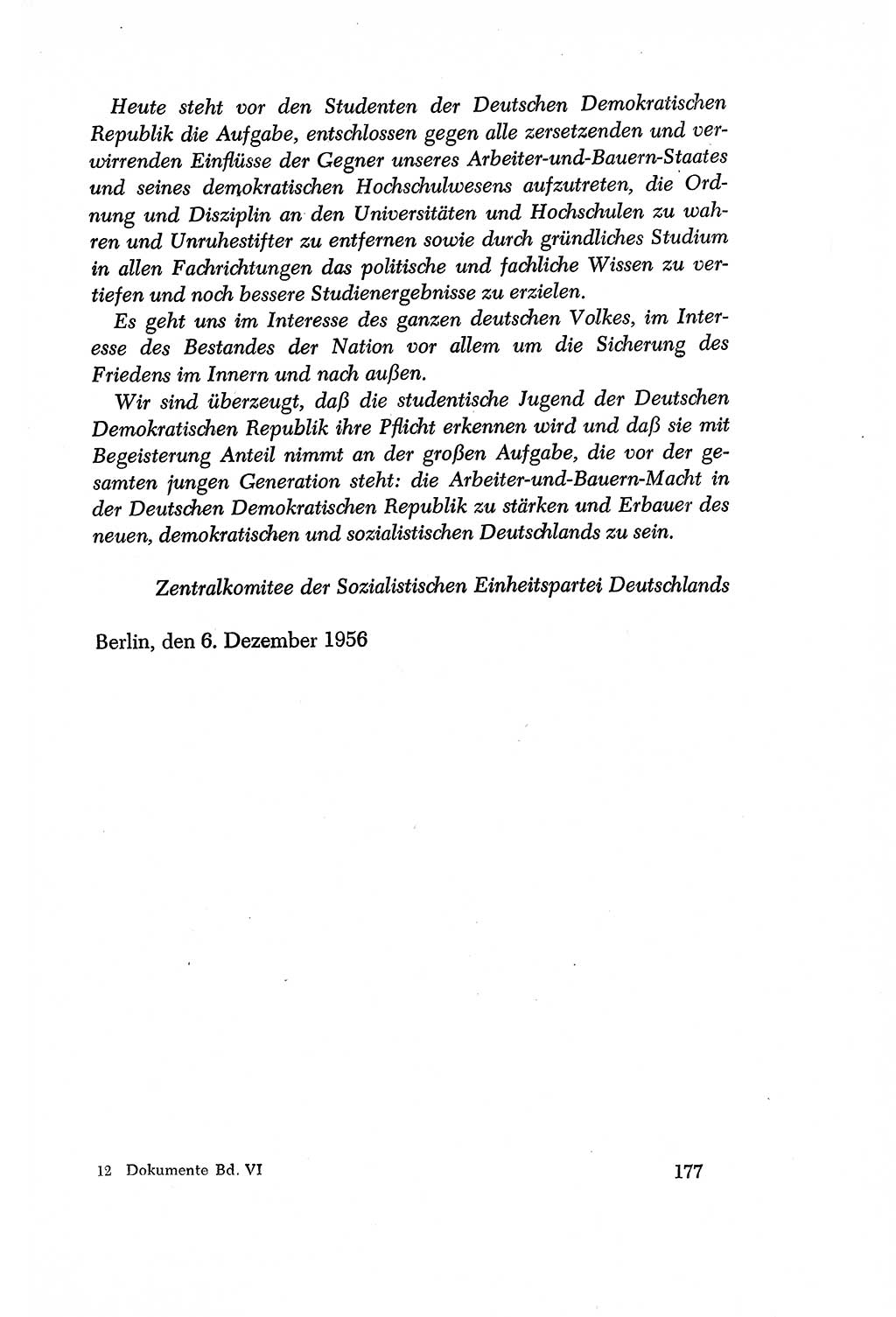 Dokumente der Sozialistischen Einheitspartei Deutschlands (SED) [Deutsche Demokratische Republik (DDR)] 1956-1957, Seite 177 (Dok. SED DDR 1956-1957, S. 177)