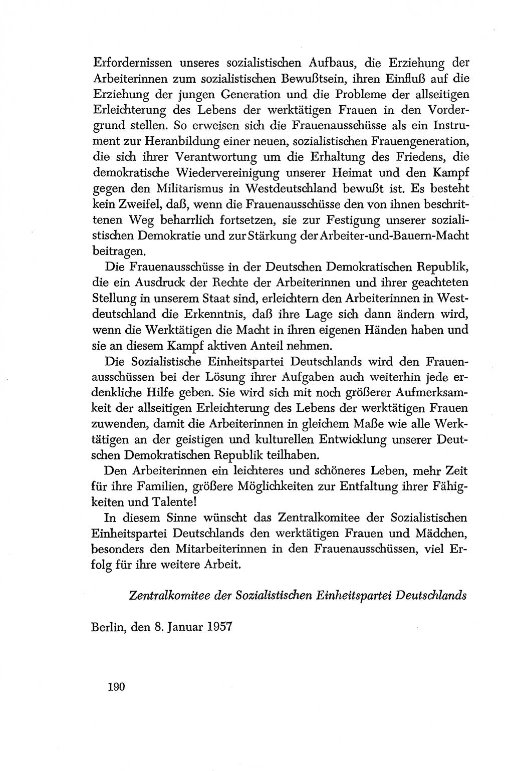 Dokumente der Sozialistischen Einheitspartei Deutschlands (SED) [Deutsche Demokratische Republik (DDR)] 1956-1957, Seite 190 (Dok. SED DDR 1956-1957, S. 190)