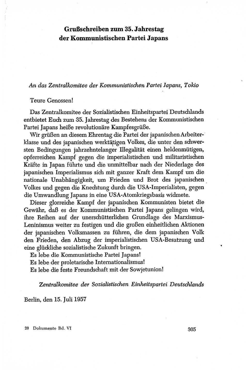 Dokumente der Sozialistischen Einheitspartei Deutschlands (SED) [Deutsche Demokratische Republik (DDR)] 1956-1957, Seite 305 (Dok. SED DDR 1956-1957, S. 305)