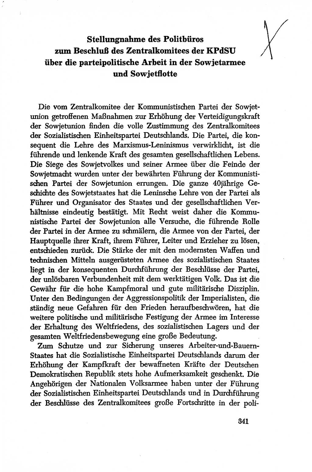Dokumente der Sozialistischen Einheitspartei Deutschlands (SED) [Deutsche Demokratische Republik (DDR)] 1956-1957, Seite 341 (Dok. SED DDR 1956-1957, S. 341)
