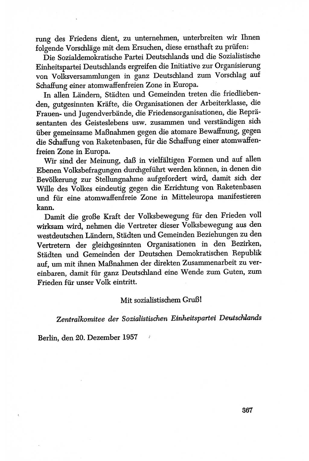 Dokumente der Sozialistischen Einheitspartei Deutschlands (SED) [Deutsche Demokratische Republik (DDR)] 1956-1957, Seite 367 (Dok. SED DDR 1956-1957, S. 367)