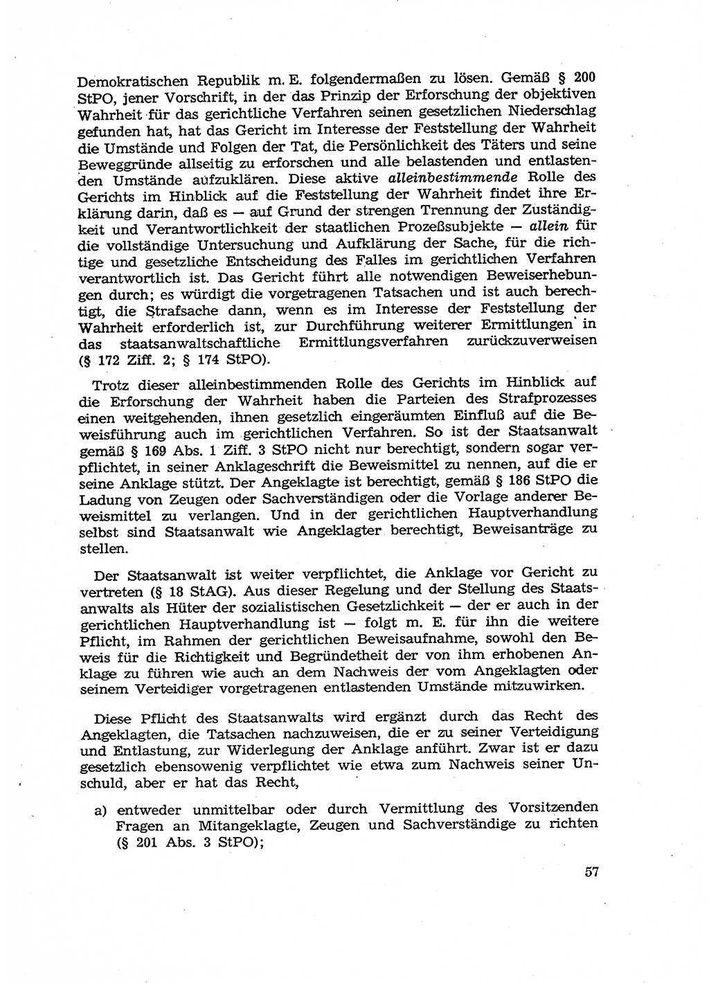 Fragen des Beweisrechts im Strafprozess [Deutsche Demokratische Republik (DDR)] 1956, Seite 57 (Fr. BeweisR. Str.-Proz. DDR 1956, S. 57)