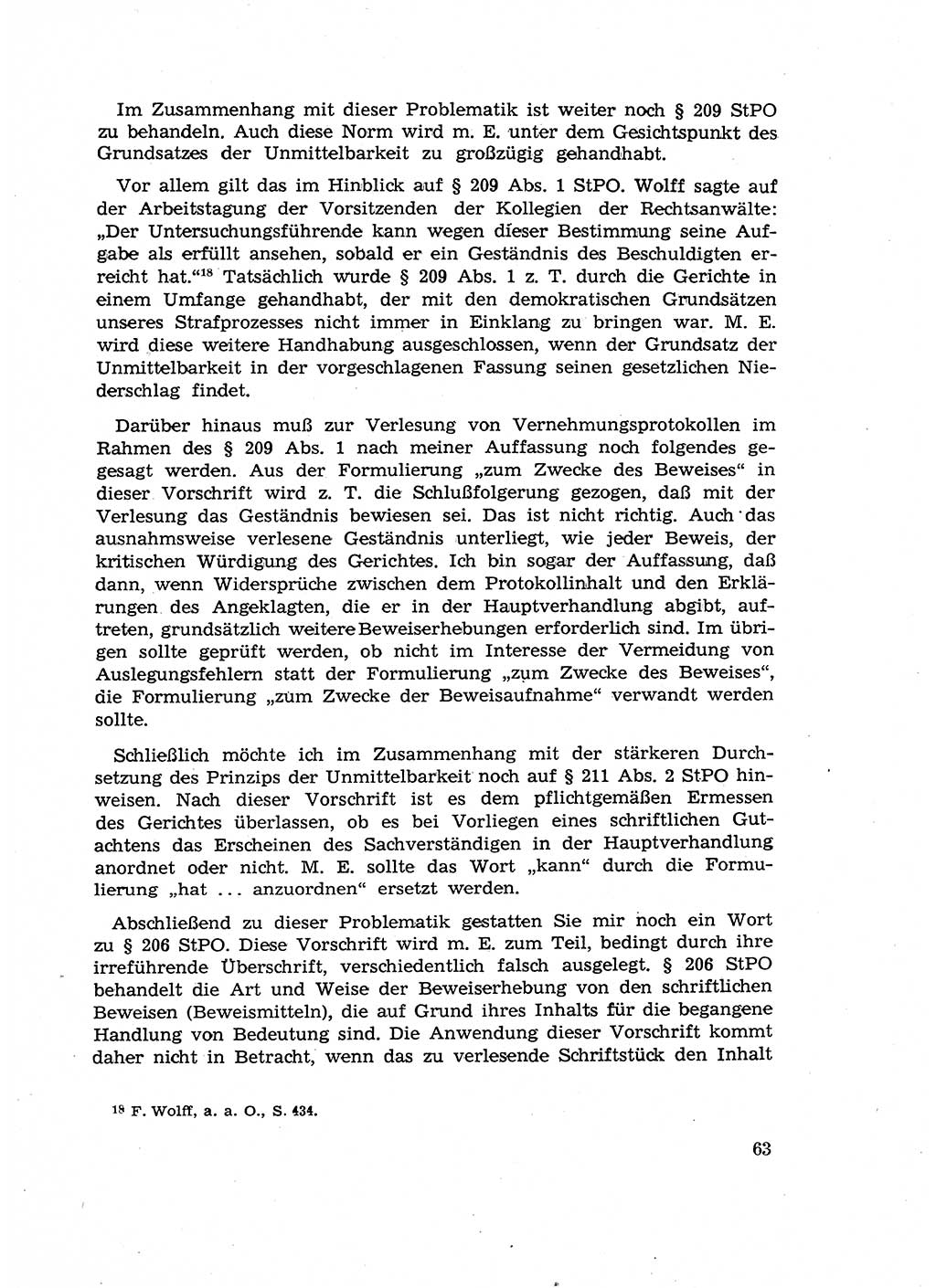 Fragen des Beweisrechts im Strafprozess [Deutsche Demokratische Republik (DDR)] 1956, Seite 63 (Fr. BeweisR. Str.-Proz. DDR 1956, S. 63)