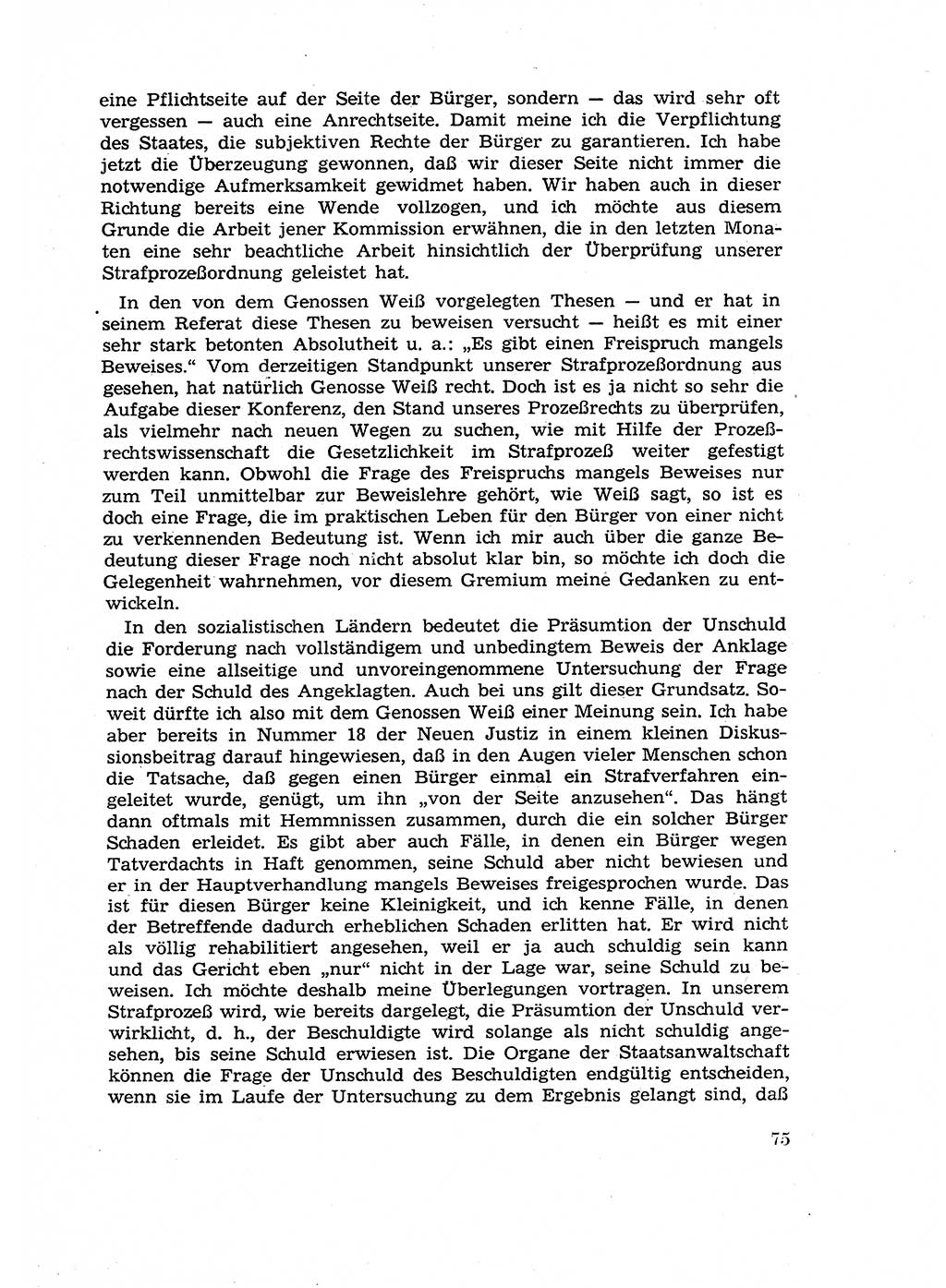 Fragen des Beweisrechts im Strafprozess [Deutsche Demokratische Republik (DDR)] 1956, Seite 75 (Fr. BeweisR. Str.-Proz. DDR 1956, S. 75)