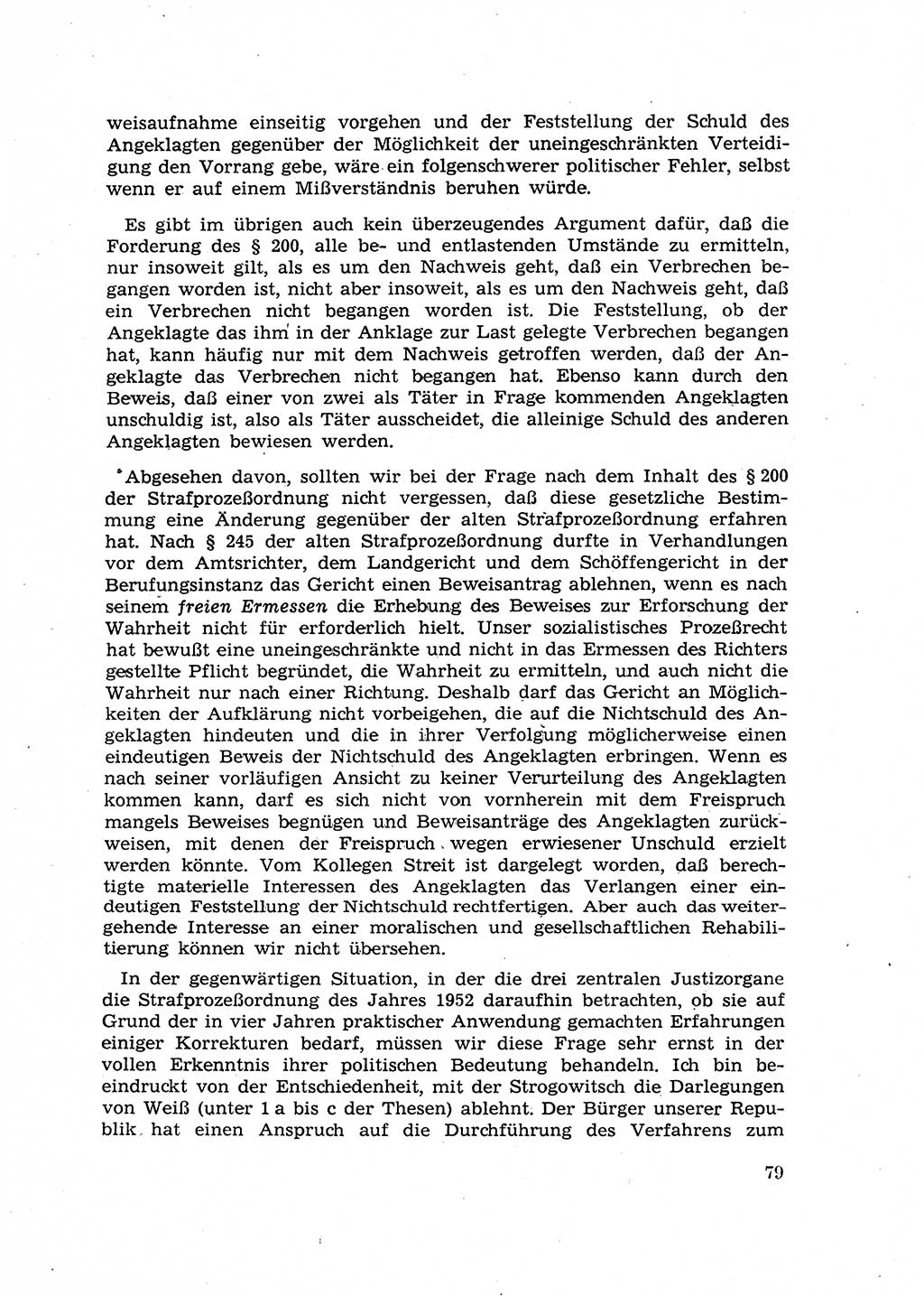 Fragen des Beweisrechts im Strafprozess [Deutsche Demokratische Republik (DDR)] 1956, Seite 79 (Fr. BeweisR. Str.-Proz. DDR 1956, S. 79)