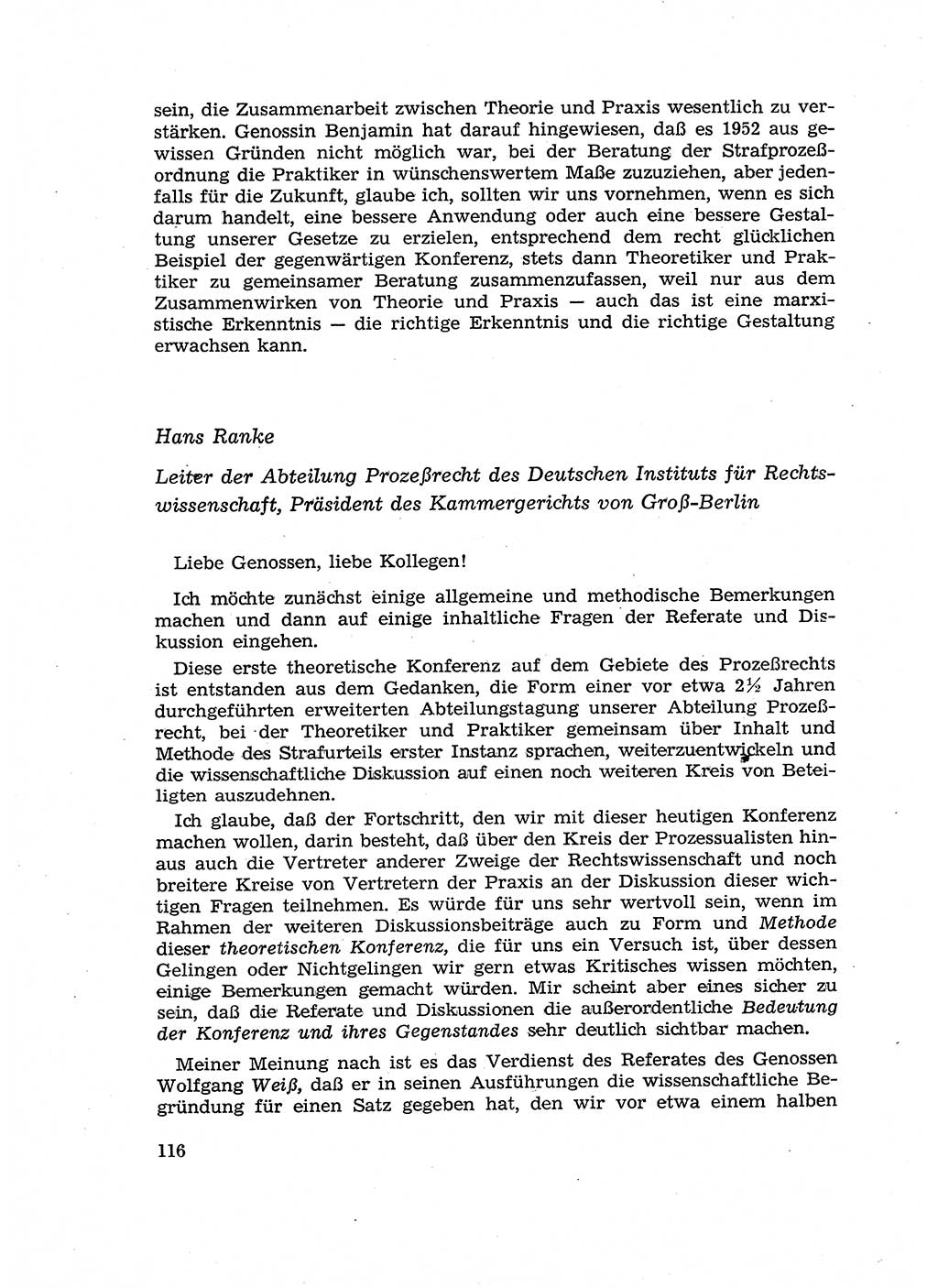 Fragen des Beweisrechts im Strafprozess [Deutsche Demokratische Republik (DDR)] 1956, Seite 116 (Fr. BeweisR. Str.-Proz. DDR 1956, S. 116)
