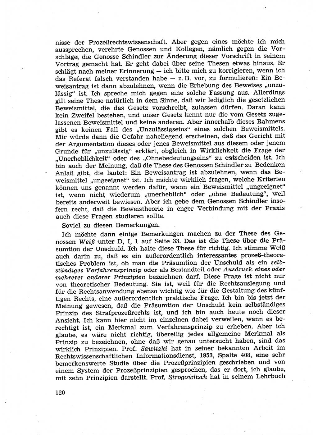 Fragen des Beweisrechts im Strafprozess [Deutsche Demokratische Republik (DDR)] 1956, Seite 120 (Fr. BeweisR. Str.-Proz. DDR 1956, S. 120)