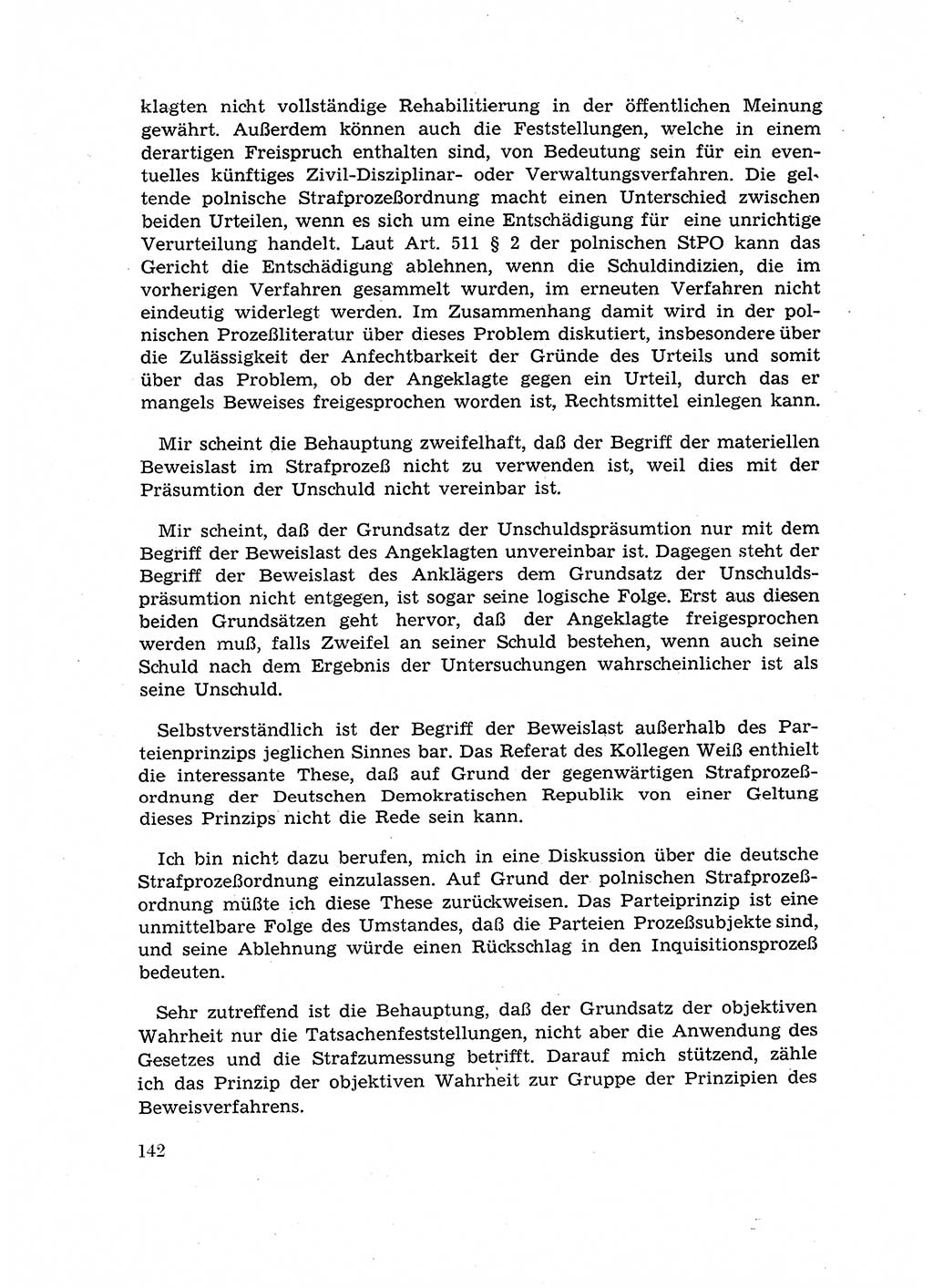 Fragen des Beweisrechts im Strafprozess [Deutsche Demokratische Republik (DDR)] 1956, Seite 142 (Fr. BeweisR. Str.-Proz. DDR 1956, S. 142)