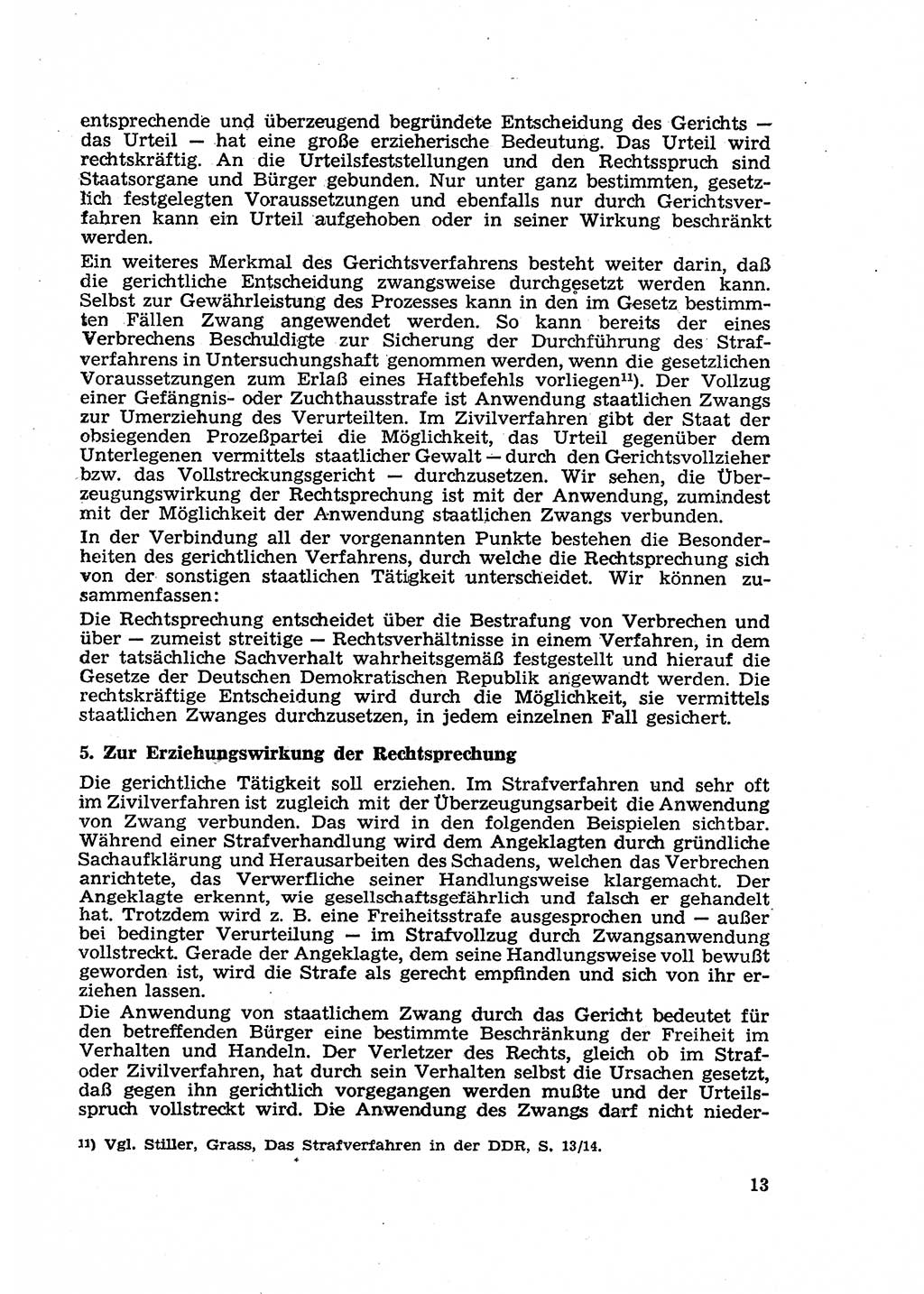 Gericht und Rechtsprechung in der Deutschen Demokratischen Republik (DDR) 1956, Seite 13 (Ger. Rechtspr. DDR 1956, S. 13)