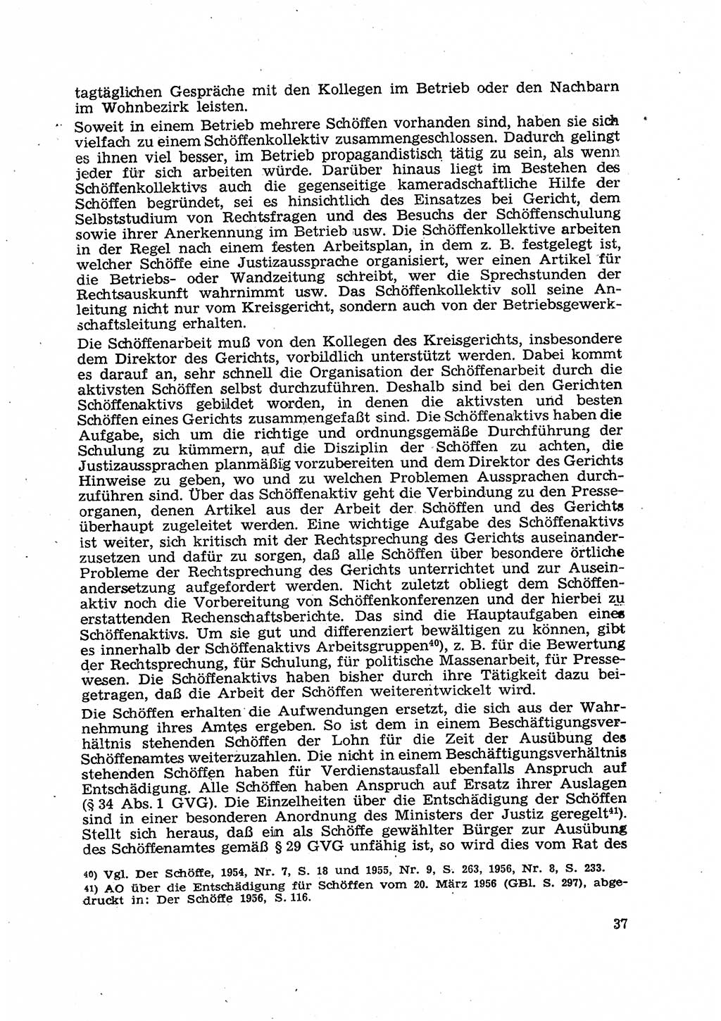 Gericht und Rechtsprechung in der Deutschen Demokratischen Republik (DDR) 1956, Seite 37 (Ger. Rechtspr. DDR 1956, S. 37)