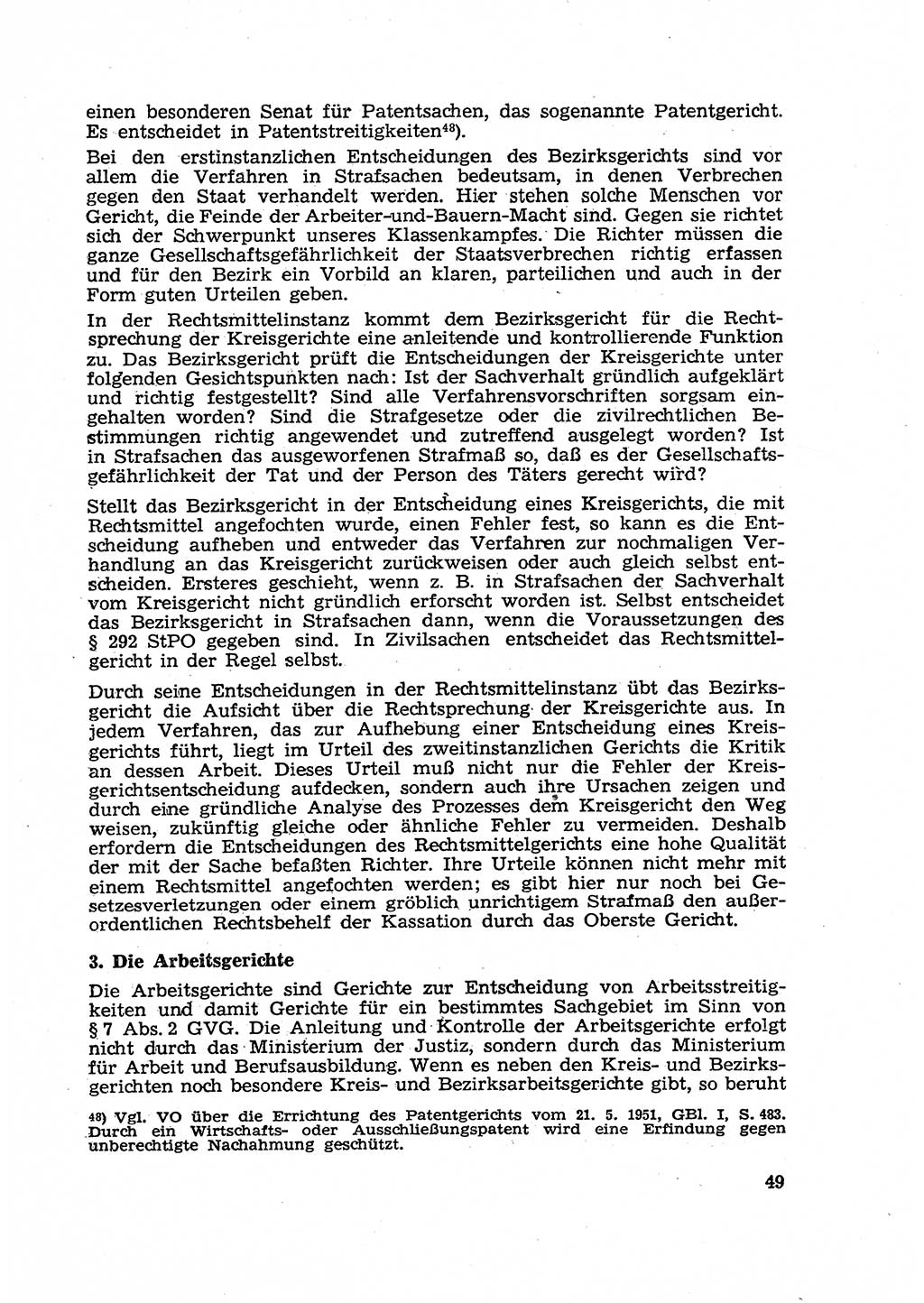 Gericht und Rechtsprechung in der Deutschen Demokratischen Republik (DDR) 1956, Seite 49 (Ger. Rechtspr. DDR 1956, S. 49)