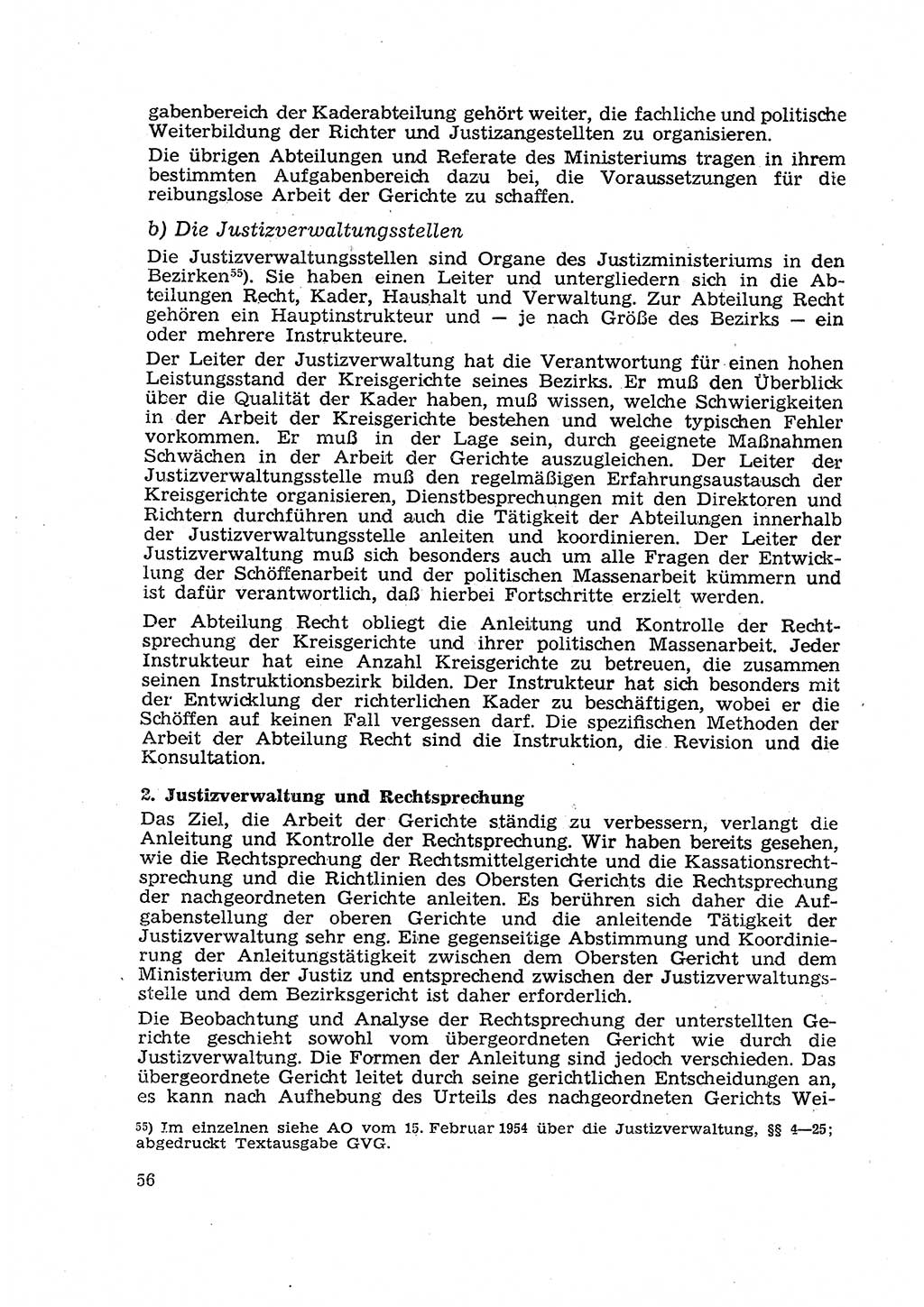 Gericht und Rechtsprechung in der Deutschen Demokratischen Republik (DDR) 1956, Seite 56 (Ger. Rechtspr. DDR 1956, S. 56)