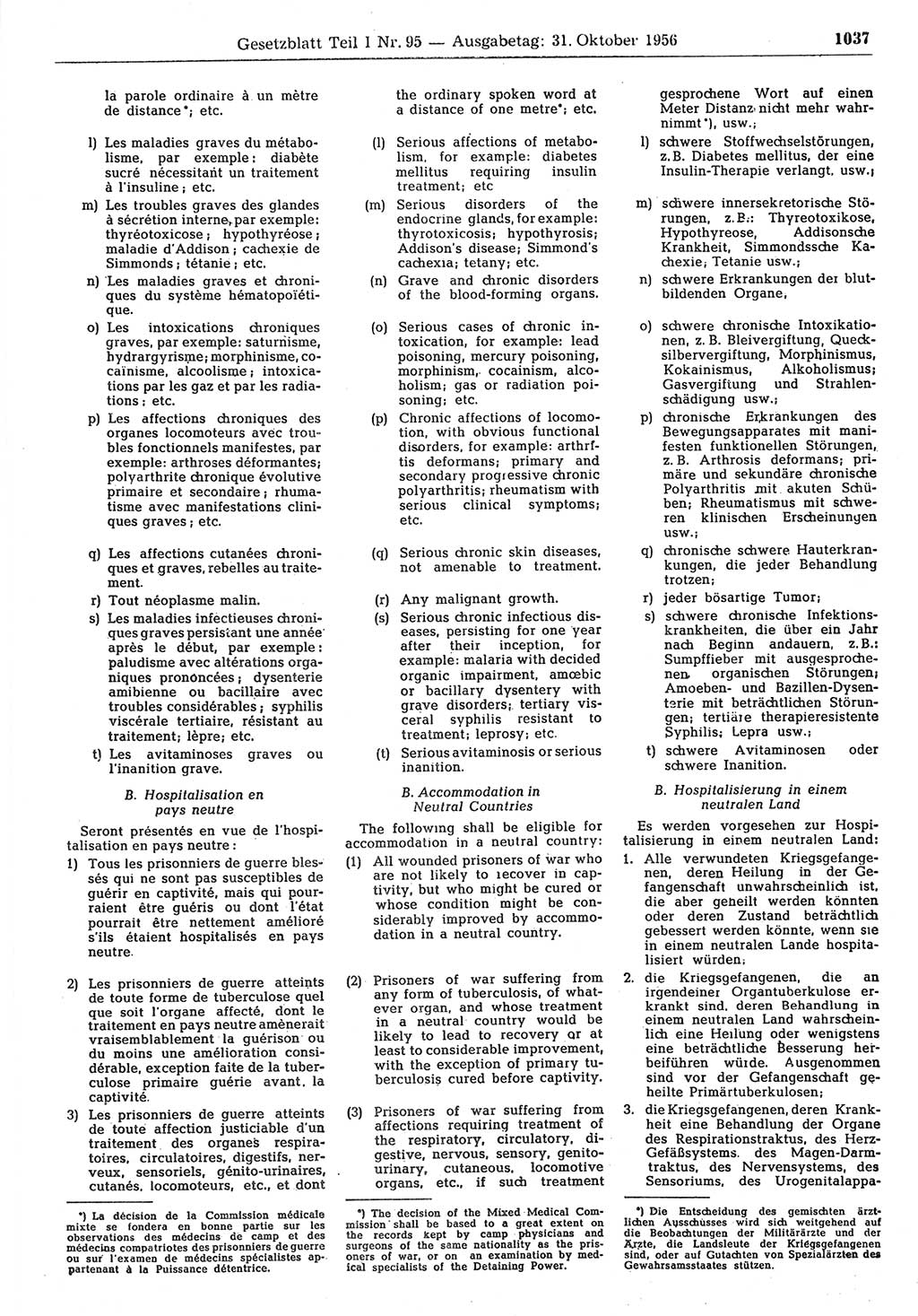Gesetzblatt (GBl.) der Deutschen Demokratischen Republik (DDR) Teil Ⅰ 1956, Seite 1037 (GBl. DDR Ⅰ 1956, S. 1037)