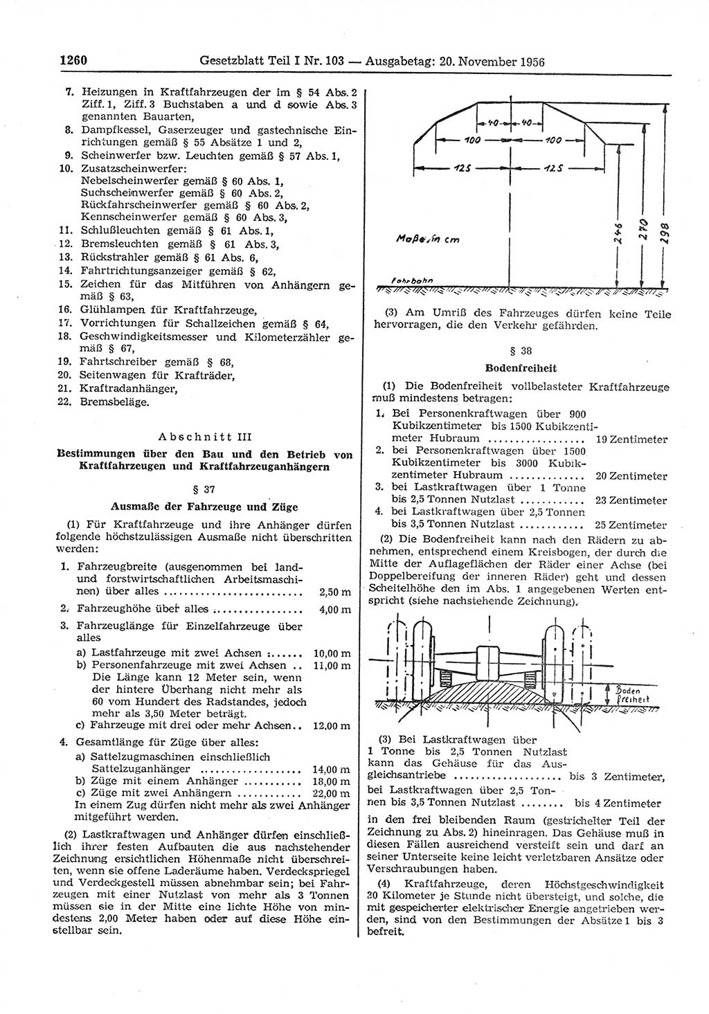 Gesetzblatt (GBl.) der Deutschen Demokratischen Republik (DDR) Teil Ⅰ 1956, Seite 1260 (GBl. DDR Ⅰ 1956, S. 1260)
