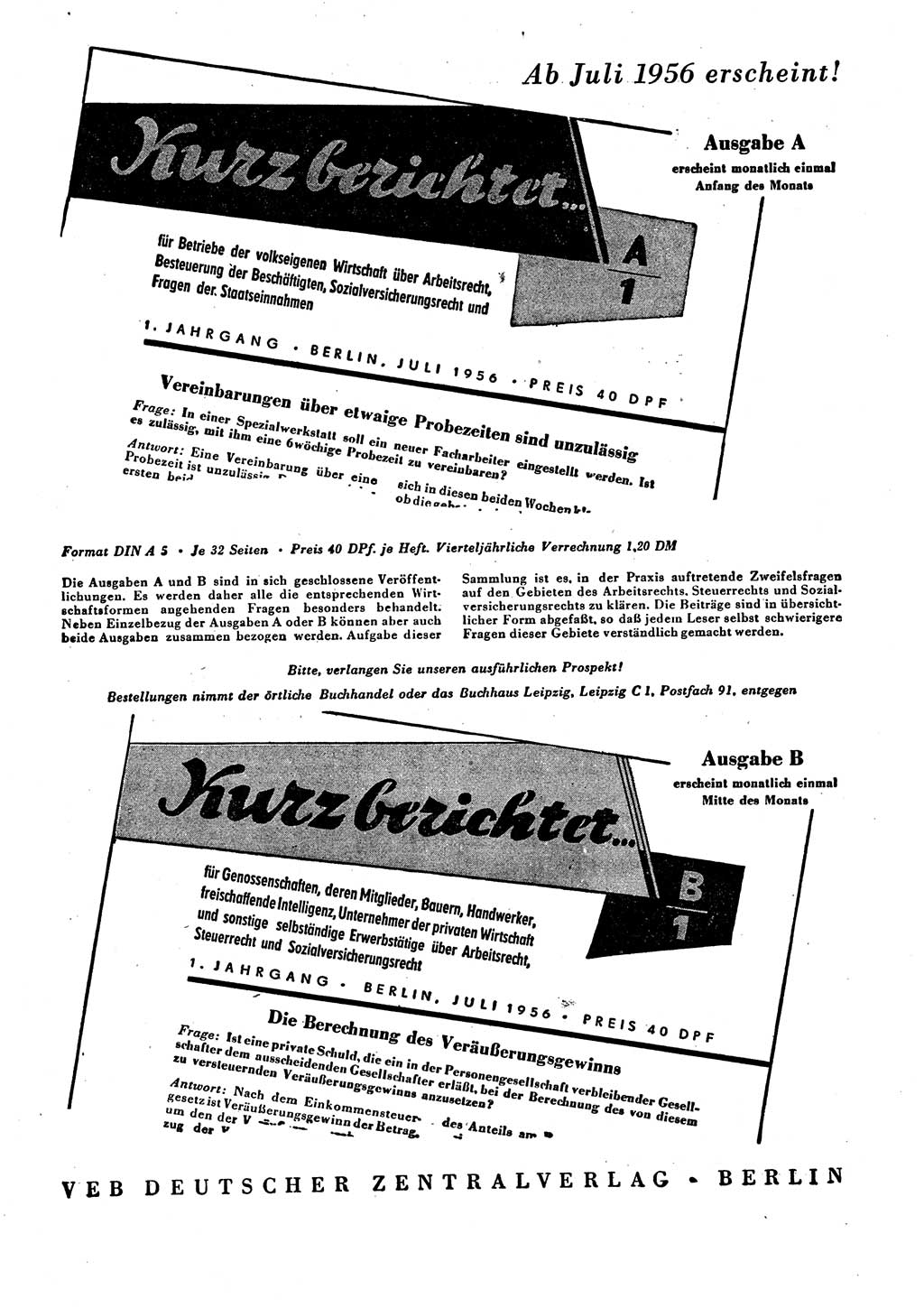Gesetzblatt (GBl.) der Deutschen Demokratischen Republik (DDR) Teil ⅠⅠ 1956, Seite 256 (GBl. DDR ⅠⅠ 1956, S. 256)
