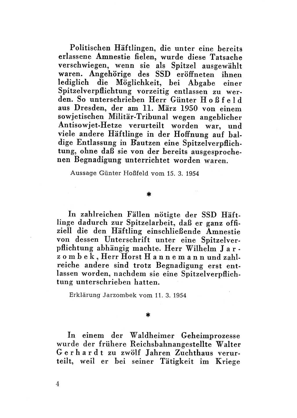 Katalog des Unrechts, Untersuchungsausschuß Freiheitlicher Juristen (UfJ) [Bundesrepublik Deutschland (BRD)] 1956, Seite 4 (Kat. UnR. UfJ BRD 1956, S. 4)