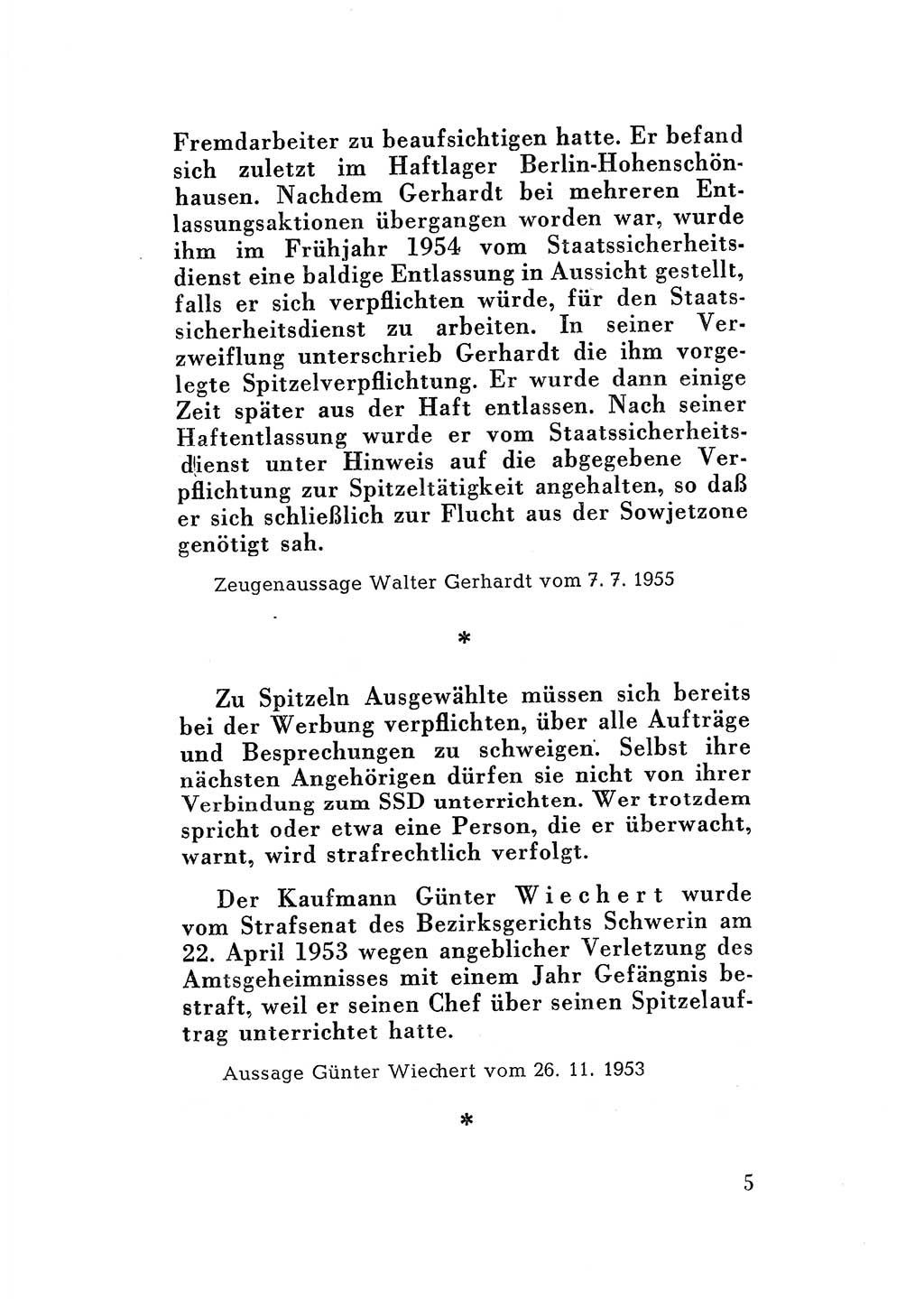 Katalog des Unrechts, Untersuchungsausschuß Freiheitlicher Juristen (UfJ) [Bundesrepublik Deutschland (BRD)] 1956, Seite 5 (Kat. UnR. UfJ BRD 1956, S. 5)