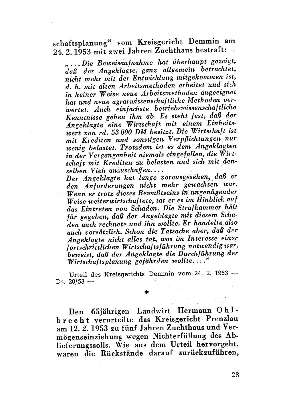 Katalog des Unrechts, Untersuchungsausschuß Freiheitlicher Juristen (UfJ) [Bundesrepublik Deutschland (BRD)] 1956, Seite 23 (Kat. UnR. UfJ BRD 1956, S. 23)