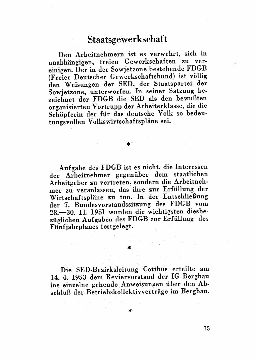 Katalog des Unrechts, Untersuchungsausschuß Freiheitlicher Juristen (UfJ) [Bundesrepublik Deutschland (BRD)] 1956, Seite 75 (Kat. UnR. UfJ BRD 1956, S. 75)