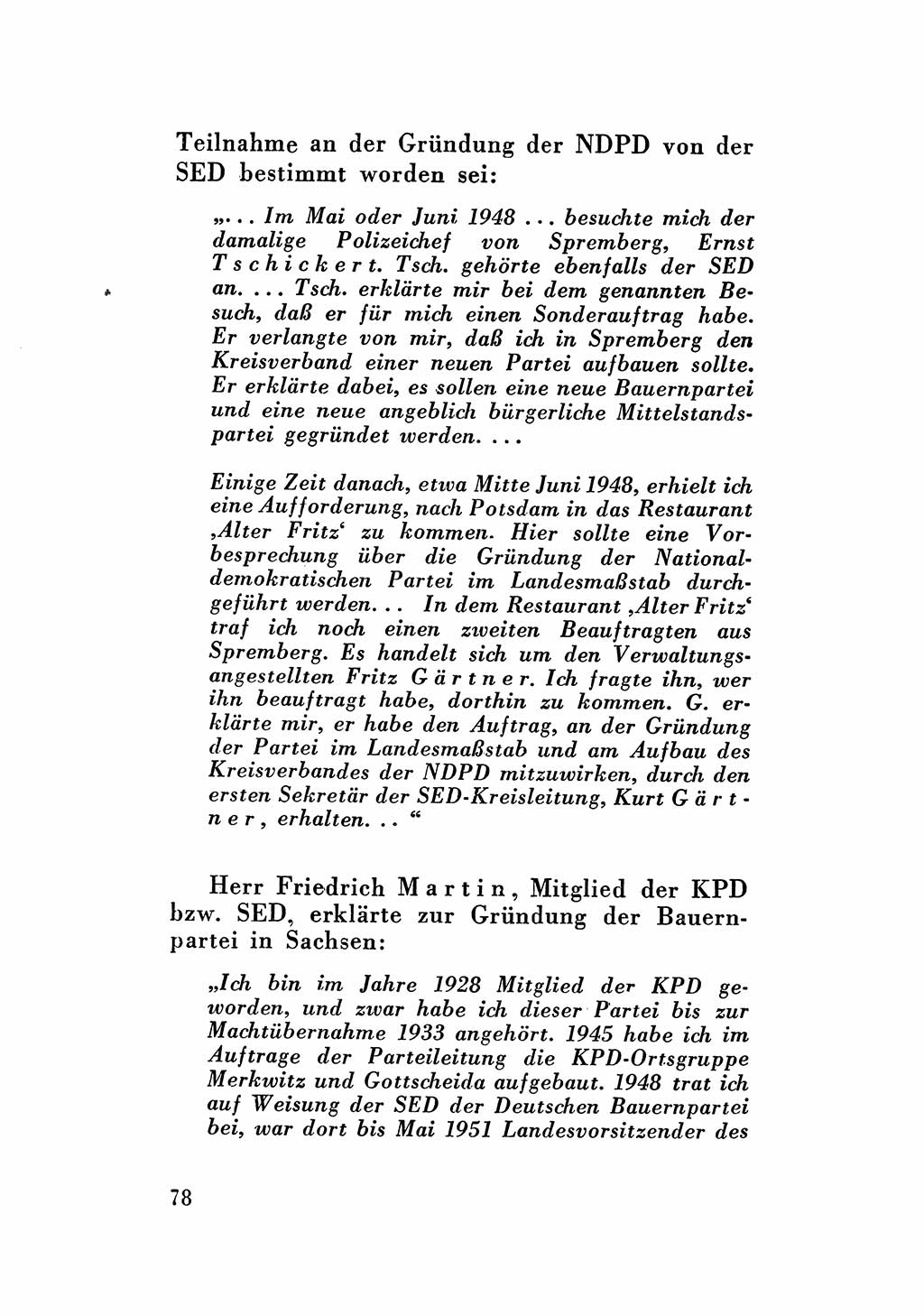 Katalog des Unrechts, Untersuchungsausschuß Freiheitlicher Juristen (UfJ) [Bundesrepublik Deutschland (BRD)] 1956, Seite 78 (Kat. UnR. UfJ BRD 1956, S. 78)