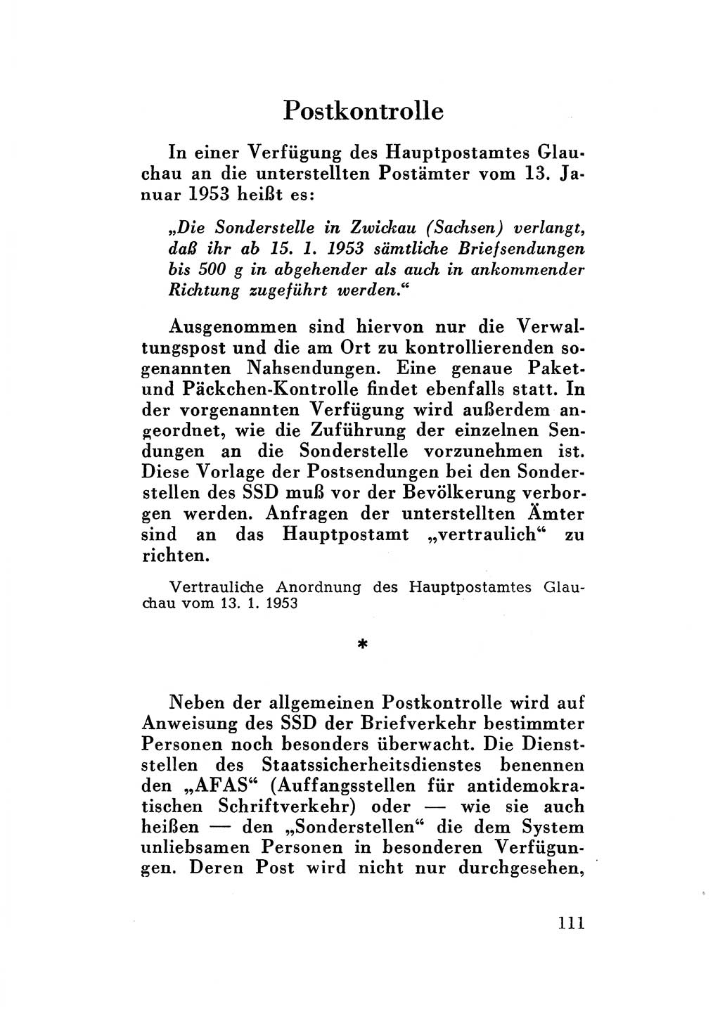 Katalog des Unrechts, Untersuchungsausschuß Freiheitlicher Juristen (UfJ) [Bundesrepublik Deutschland (BRD)] 1956, Seite 111 (Kat. UnR. UfJ BRD 1956, S. 111)