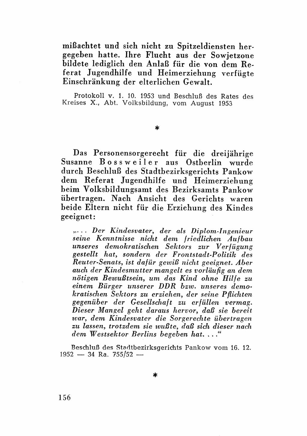 Katalog des Unrechts, Untersuchungsausschuß Freiheitlicher Juristen (UfJ) [Bundesrepublik Deutschland (BRD)] 1956, Seite 156 (Kat. UnR. UfJ BRD 1956, S. 156)