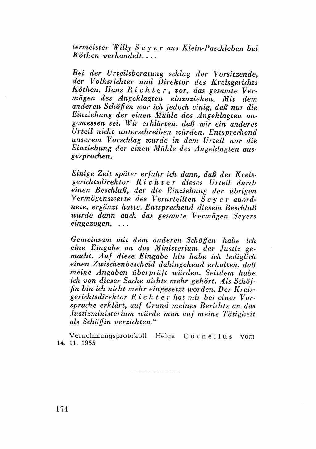 Katalog des Unrechts, Untersuchungsausschuß Freiheitlicher Juristen (UfJ) [Bundesrepublik Deutschland (BRD)] 1956, Seite 174 (Kat. UnR. UfJ BRD 1956, S. 174)