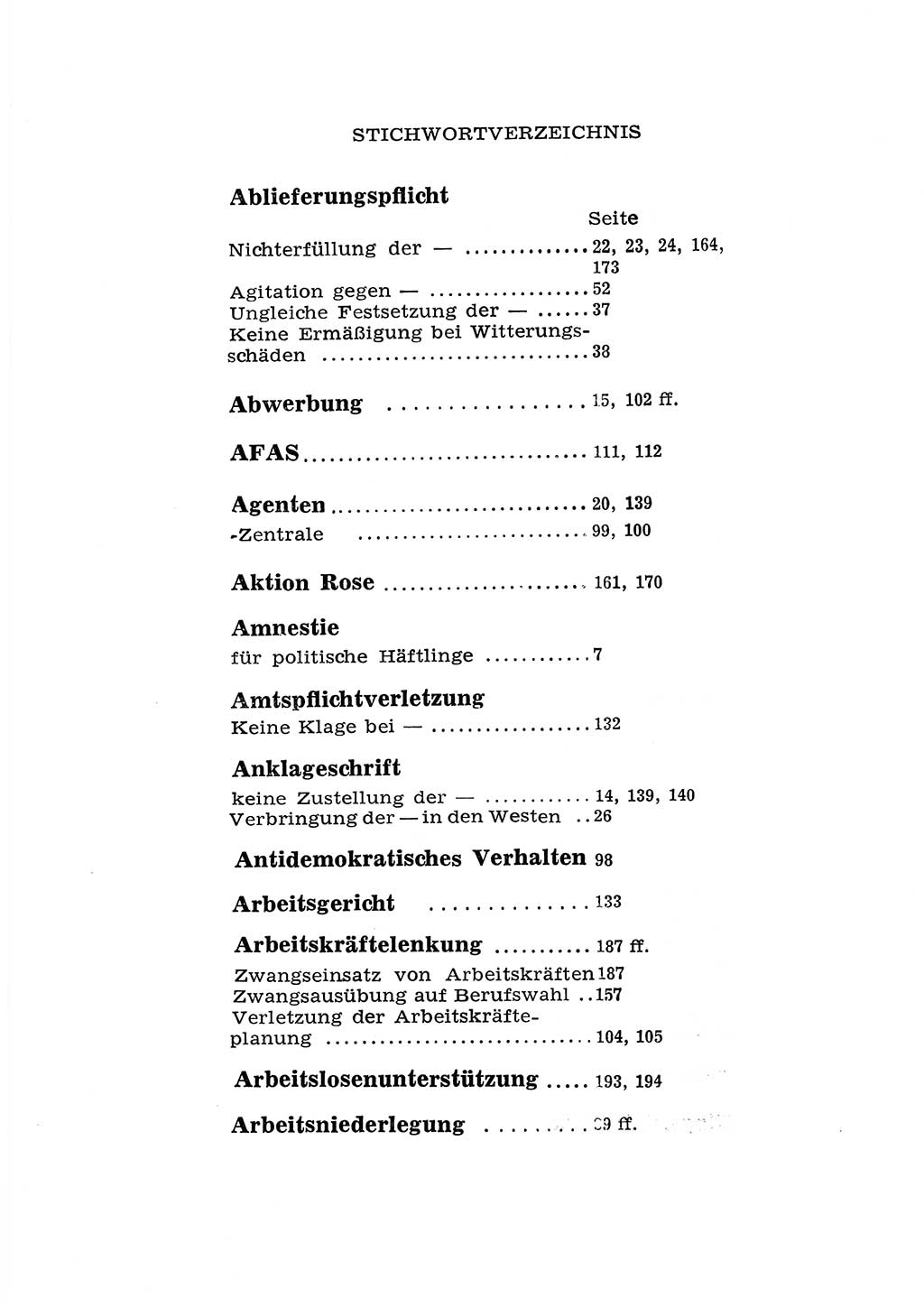 Katalog des Unrechts, Untersuchungsausschuß Freiheitlicher Juristen (UfJ) [Bundesrepublik Deutschland (BRD)] 1956, Seite 197 (Kat. UnR. UfJ BRD 1956, S. 197)