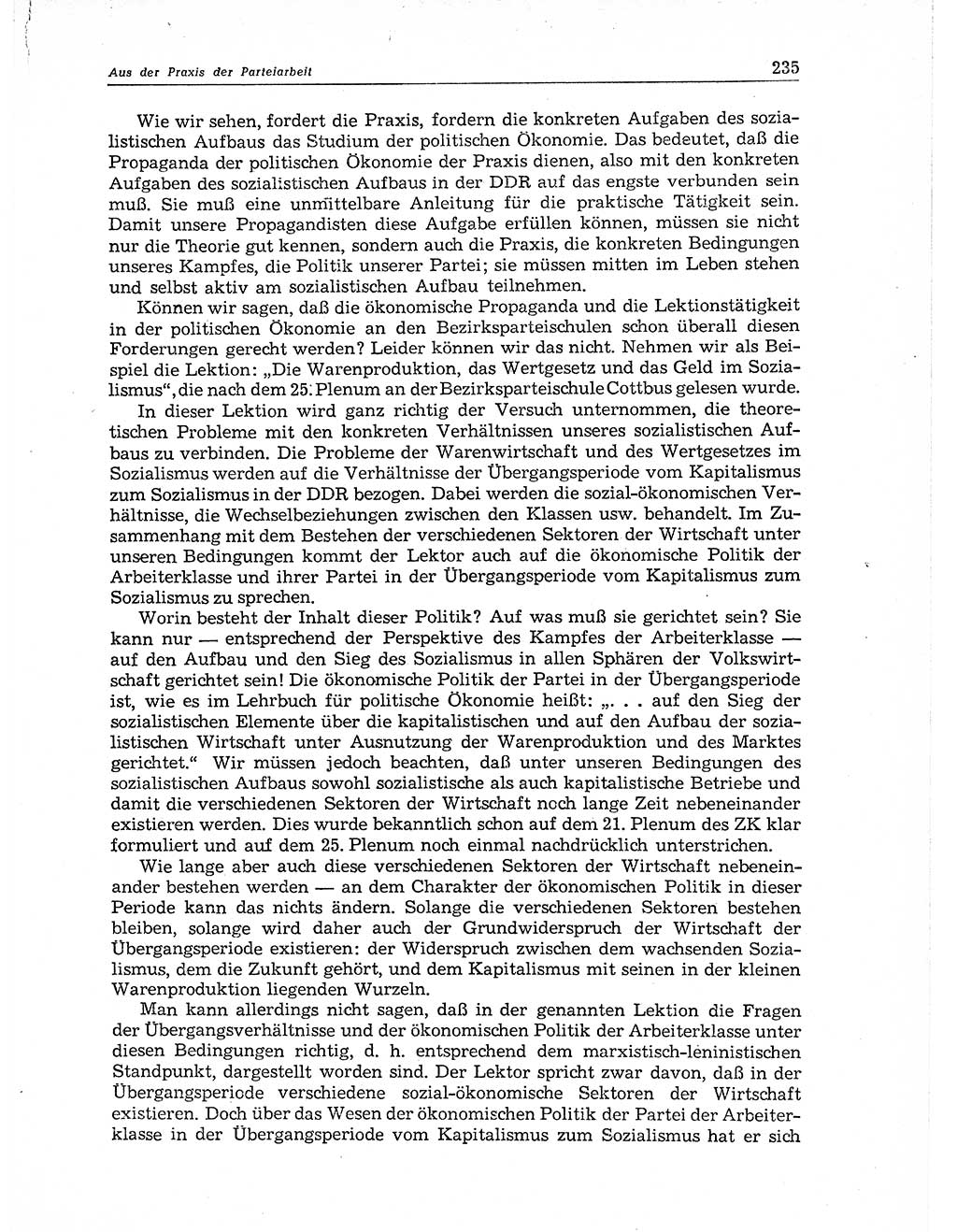 Neuer Weg (NW), Organ des Zentralkomitees (ZK) der SED (Sozialistische Einheitspartei Deutschlands) für Fragen des Parteiaufbaus und des Parteilebens, 11. Jahrgang [Deutsche Demokratische Republik (DDR)] 1956, Seite 235 (NW ZK SED DDR 1956, S. 235)