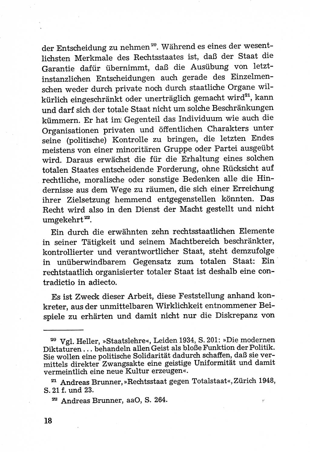 Rechtsstaat in zweierlei Hinsicht, Untersuchungsausschuß freiheitlicher Juristen (UfJ) [Bundesrepublik Deutschland (BRD)] 1956, Seite 18 (R.-St. UfJ BRD 1956, S. 18)