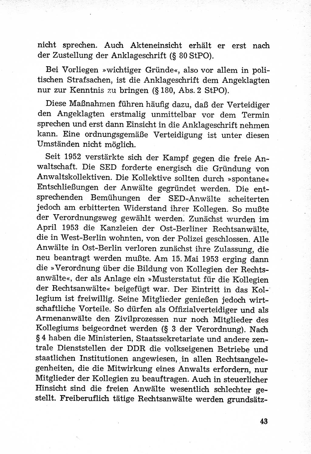 Rechtsstaat in zweierlei Hinsicht, Untersuchungsausschuß freiheitlicher Juristen (UfJ) [Bundesrepublik Deutschland (BRD)] 1956, Seite 43 (R.-St. UfJ BRD 1956, S. 43)