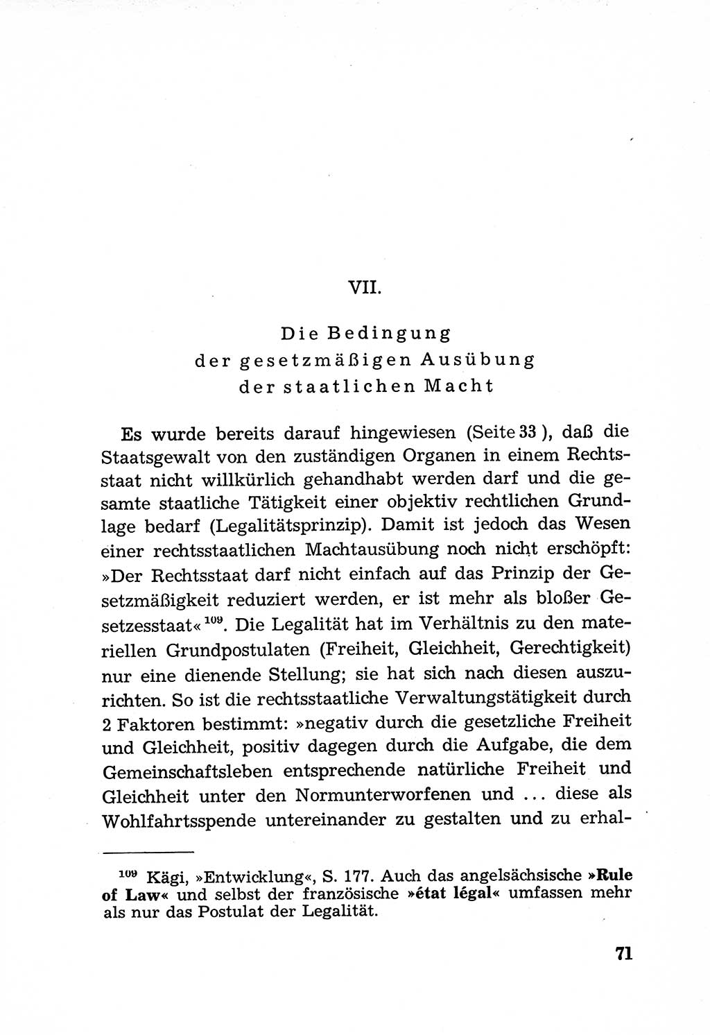 Rechtsstaat in zweierlei Hinsicht, Untersuchungsausschuß freiheitlicher Juristen (UfJ) [Bundesrepublik Deutschland (BRD)] 1956, Seite 71 (R.-St. UfJ BRD 1956, S. 71)