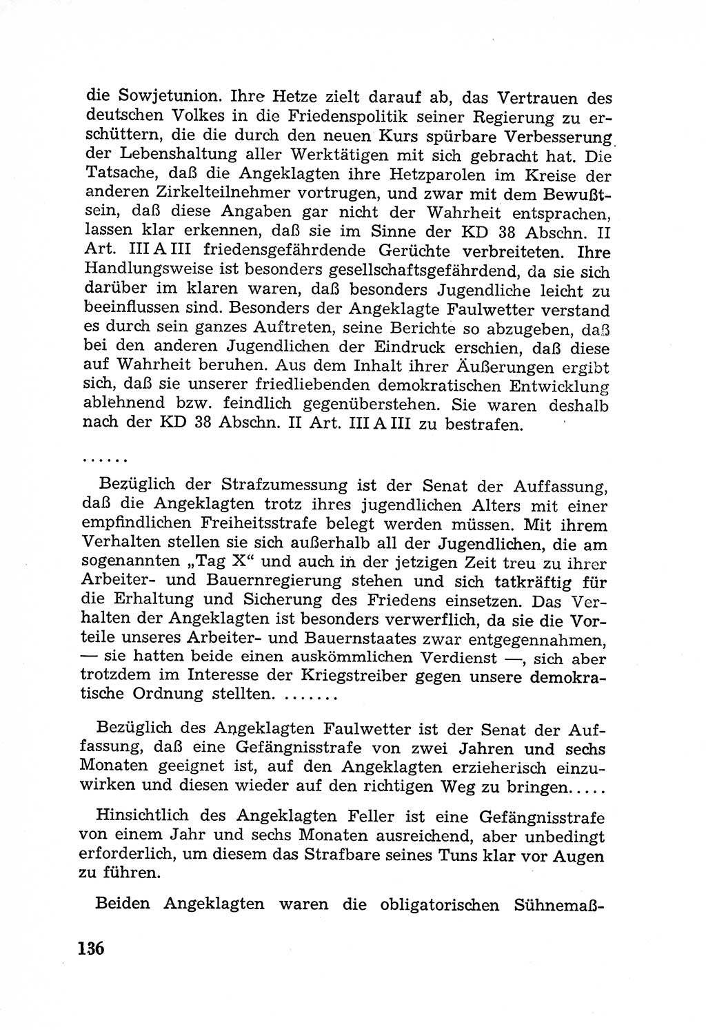 Rechtsstaat in zweierlei Hinsicht, Untersuchungsausschuß freiheitlicher Juristen (UfJ) [Bundesrepublik Deutschland (BRD)] 1956, Seite 136 (R.-St. UfJ BRD 1956, S. 136)